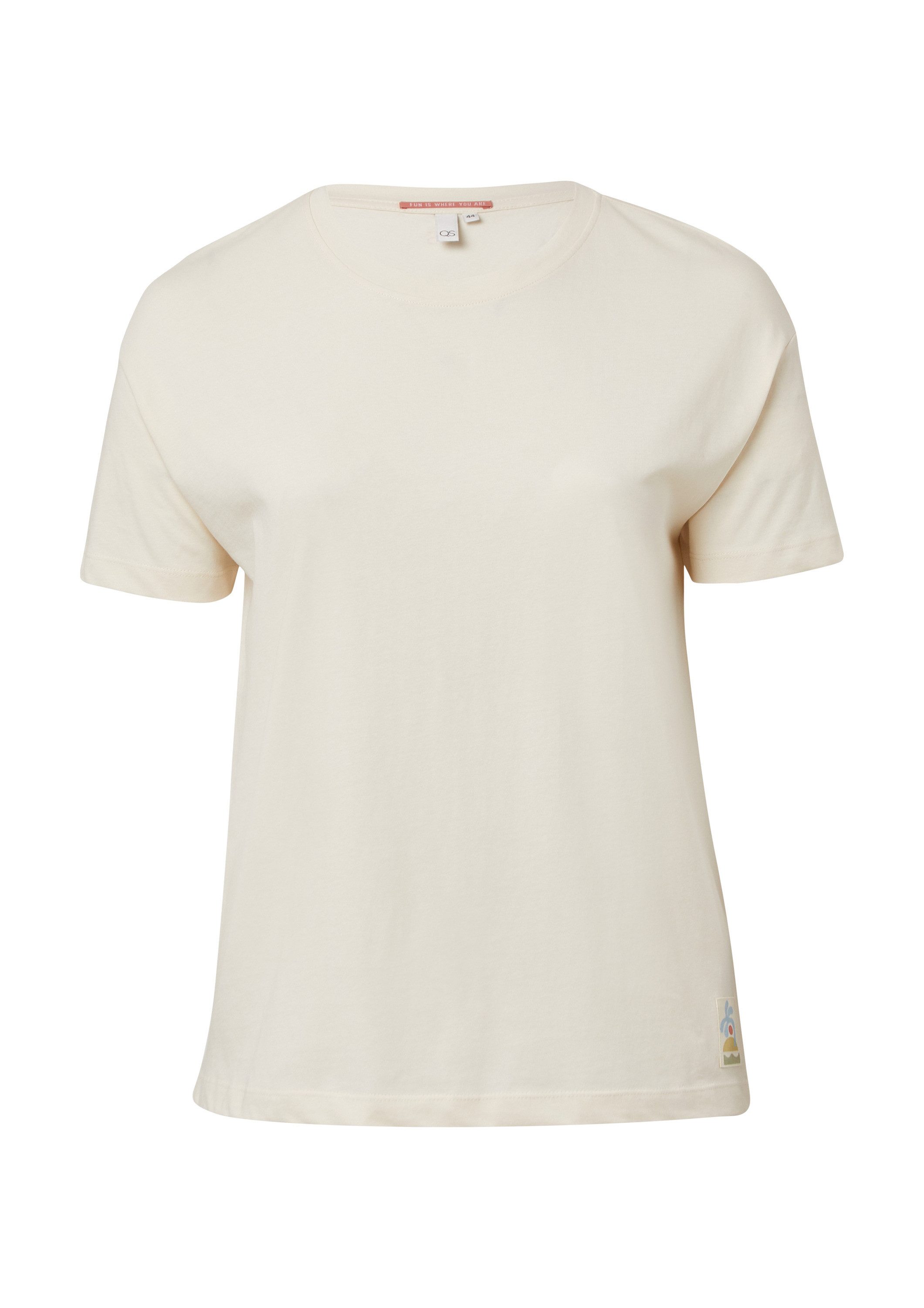 QS Kurzarmshirt T-Shirt Uni-Shirt im Loose günstig online kaufen