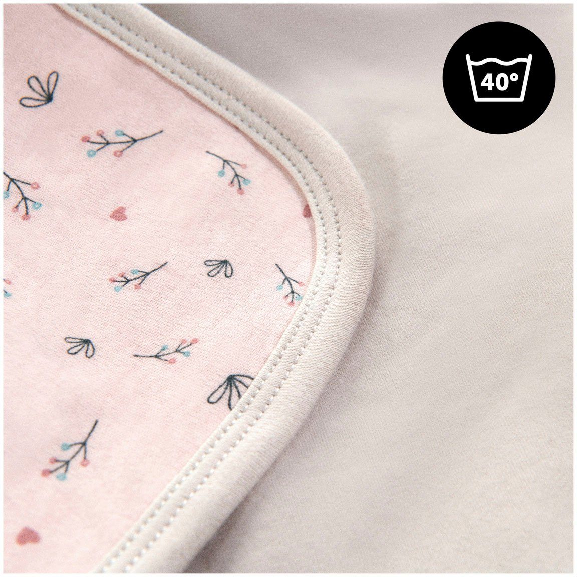 Babydecke Baby Einschlagdecke, Snuggle N Dream beige bloom, Hauck, mit Kapuze