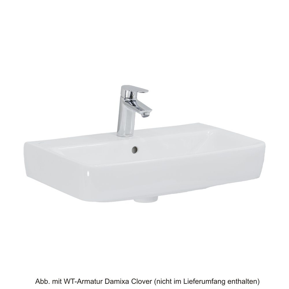 GEBERIT Waschtischarmatur Geberit Waschtisch Renova Compact, 60x37cm, weiß, 226160000