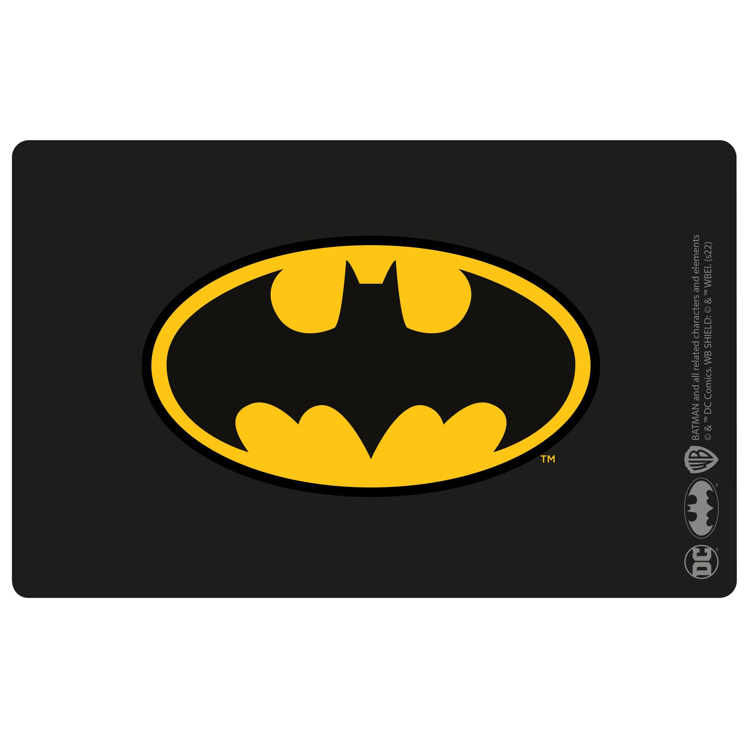 Kunststoff Lunchbox Brotdose (PP) Trennwand Batman Labels® Comics DC United - mit Schwarz,