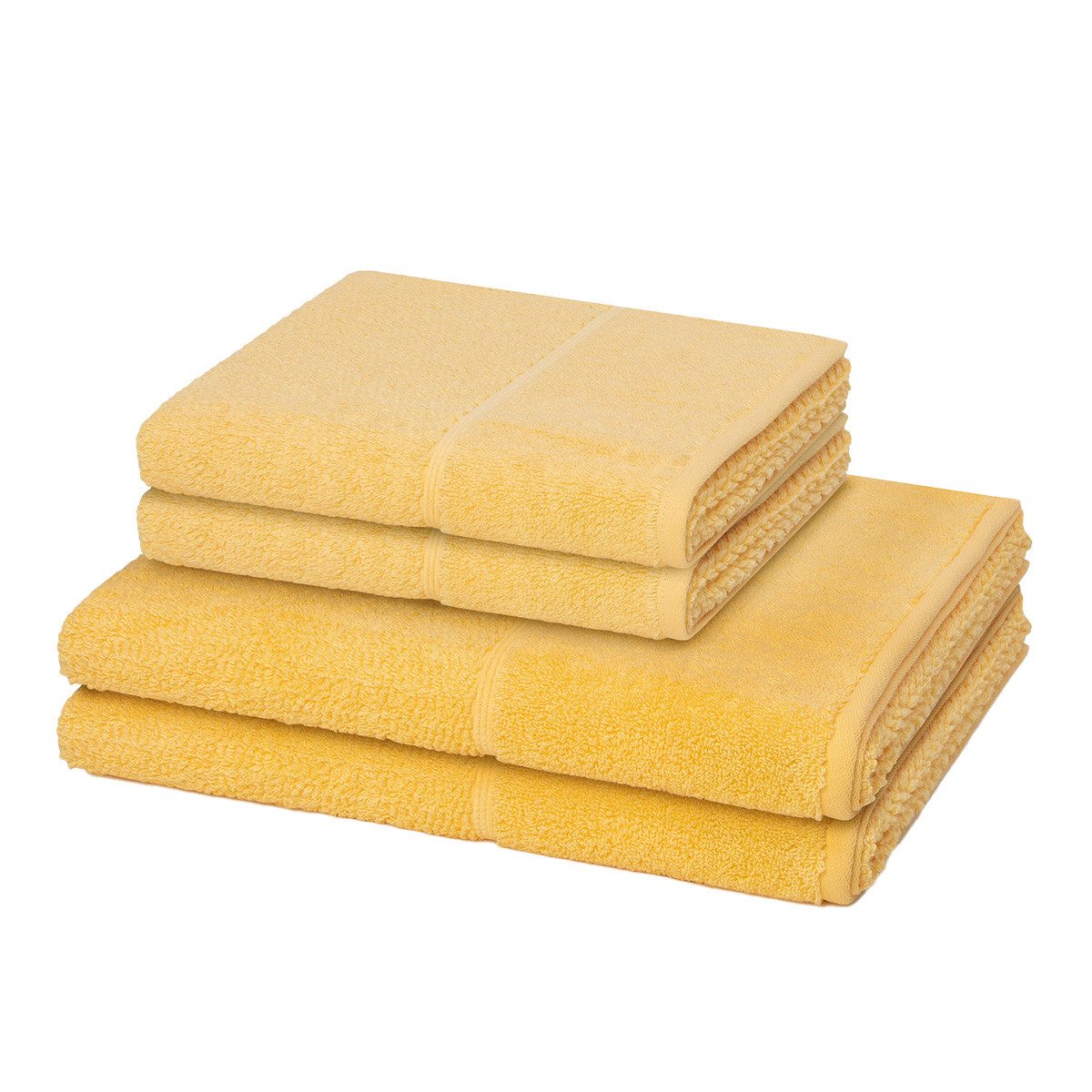 Möve for frottana Handtuch Set Pearl, Walkfrottee (Spar-Set, 4-St), 2 X Handtuch 2 X Duschtuch im Set - Baumwolle - Saugstark