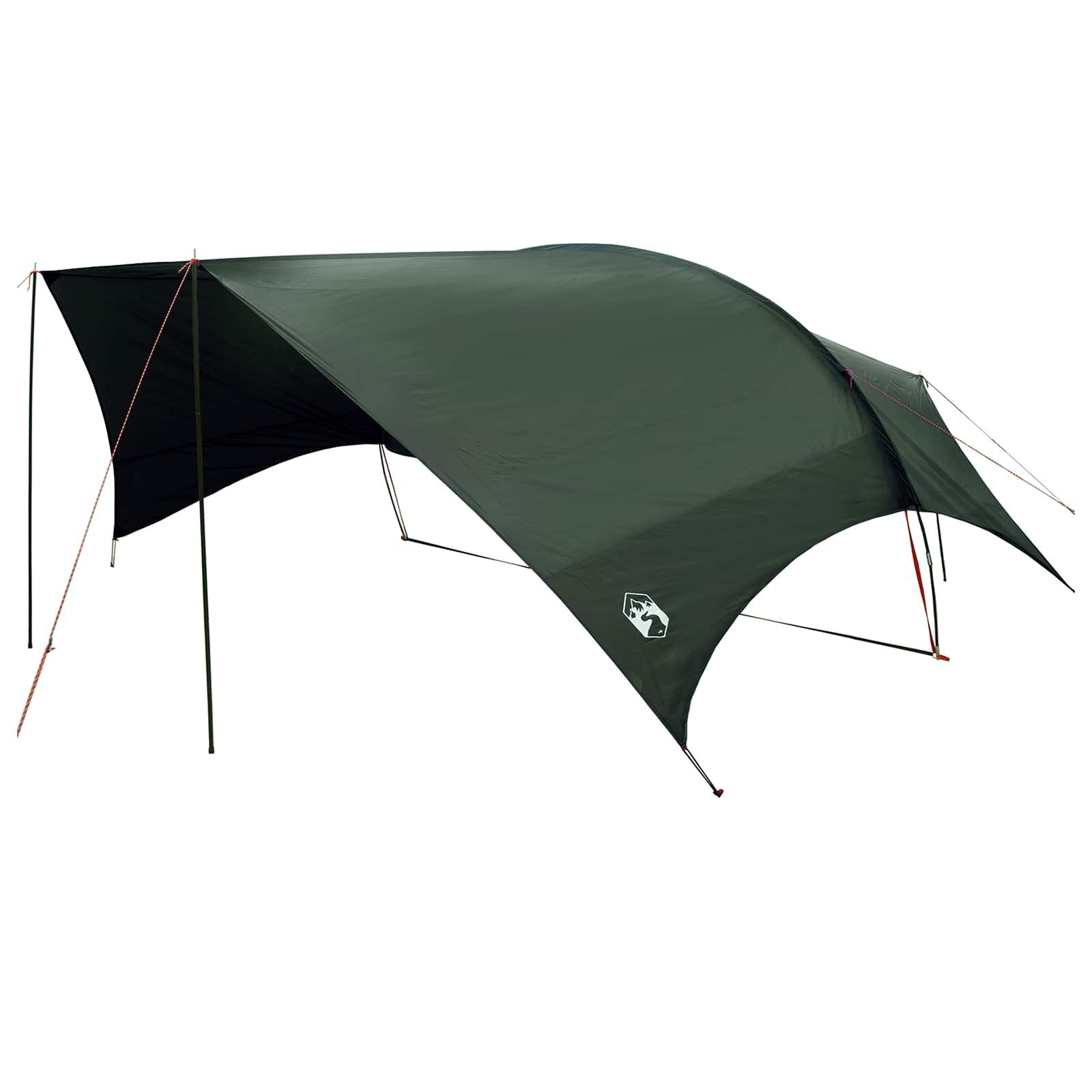vidaXL Tarp-Zelt Camping Tarp Wasserfest Olivegrün 695 x 580 x 200 cm, (1 tlg)