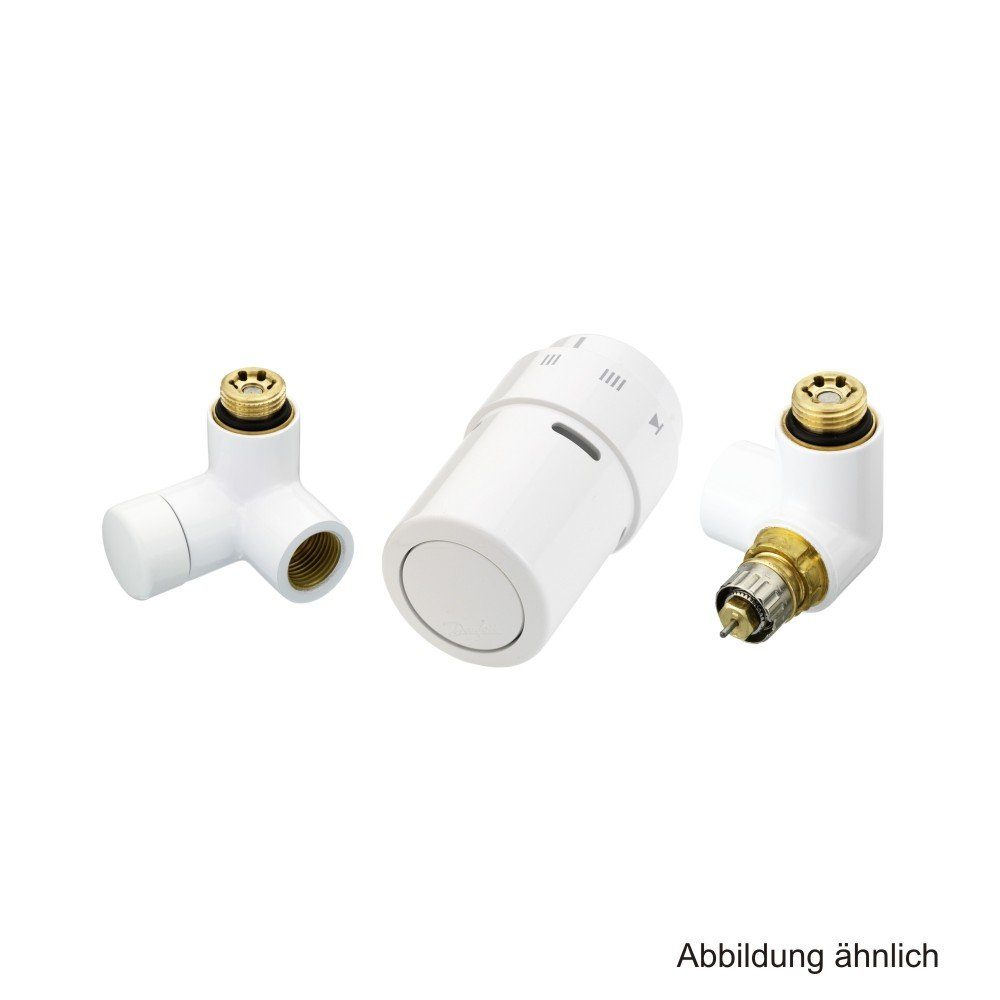 Heizkörper Danfoss Design-Armaturen-Set X-tra Collection f. Rechtsmontage, weiß 0