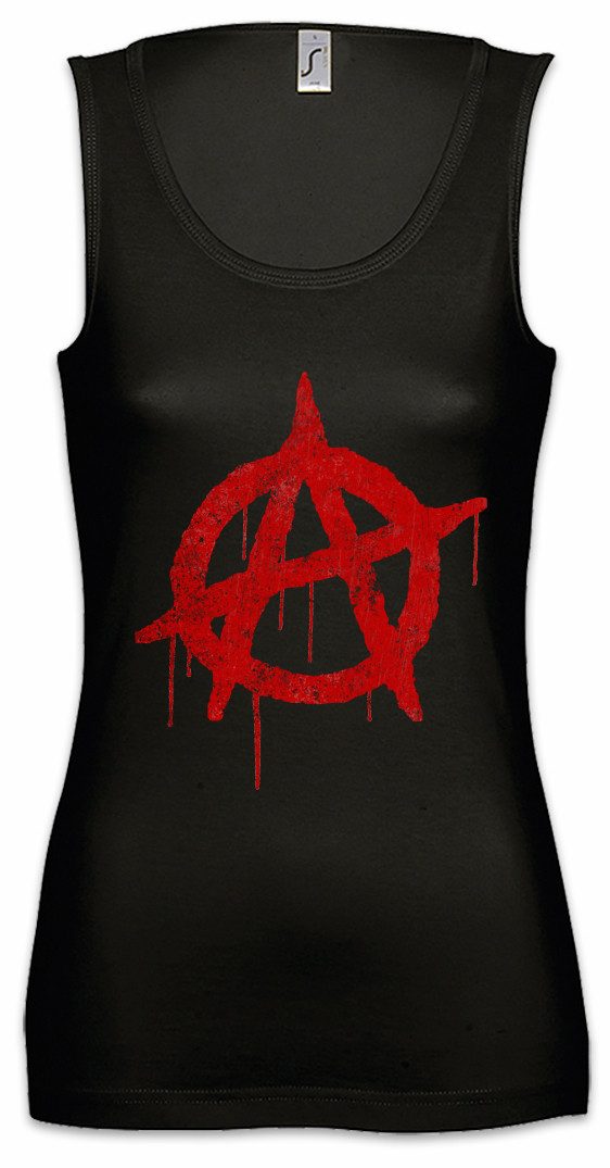 Tanktop Anarchy A Vintage Logo Ärmelloses Damen T-Shirt Rock Gothic Rocker