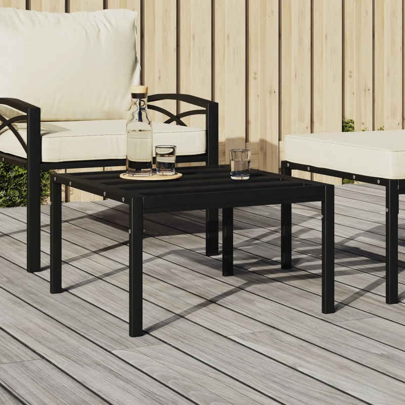 vidaXL Loungesofa Garten-Couchtisch Schwarz 60x60x35 cm Stahl, 1 Teile