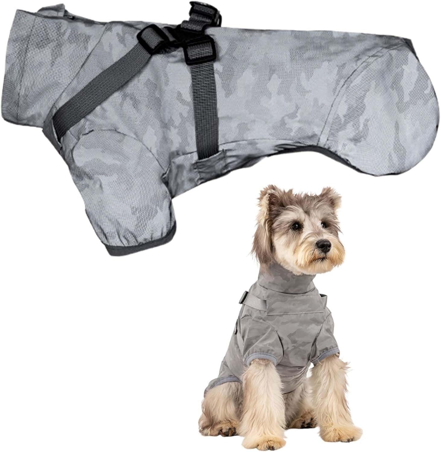 BEAUTYZOO Hunde-Regenmantel Mit Integriertem Geschirr – Wasserdichte Regenkleidung Mit Kapuze Für Kleine Und Mittlere Hunde