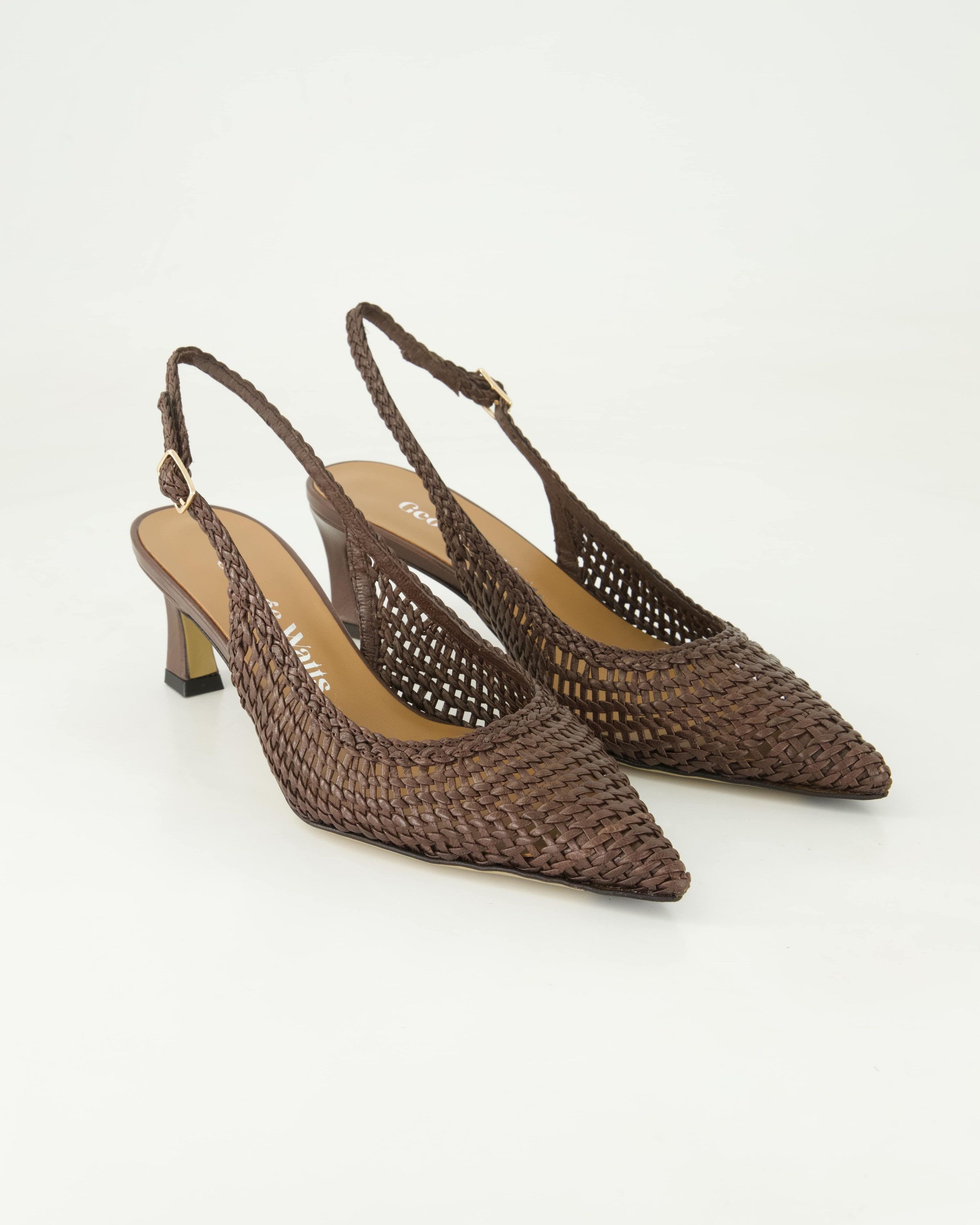 George Watts R1808 Slingpumps Obermaterial: Leder und Textil