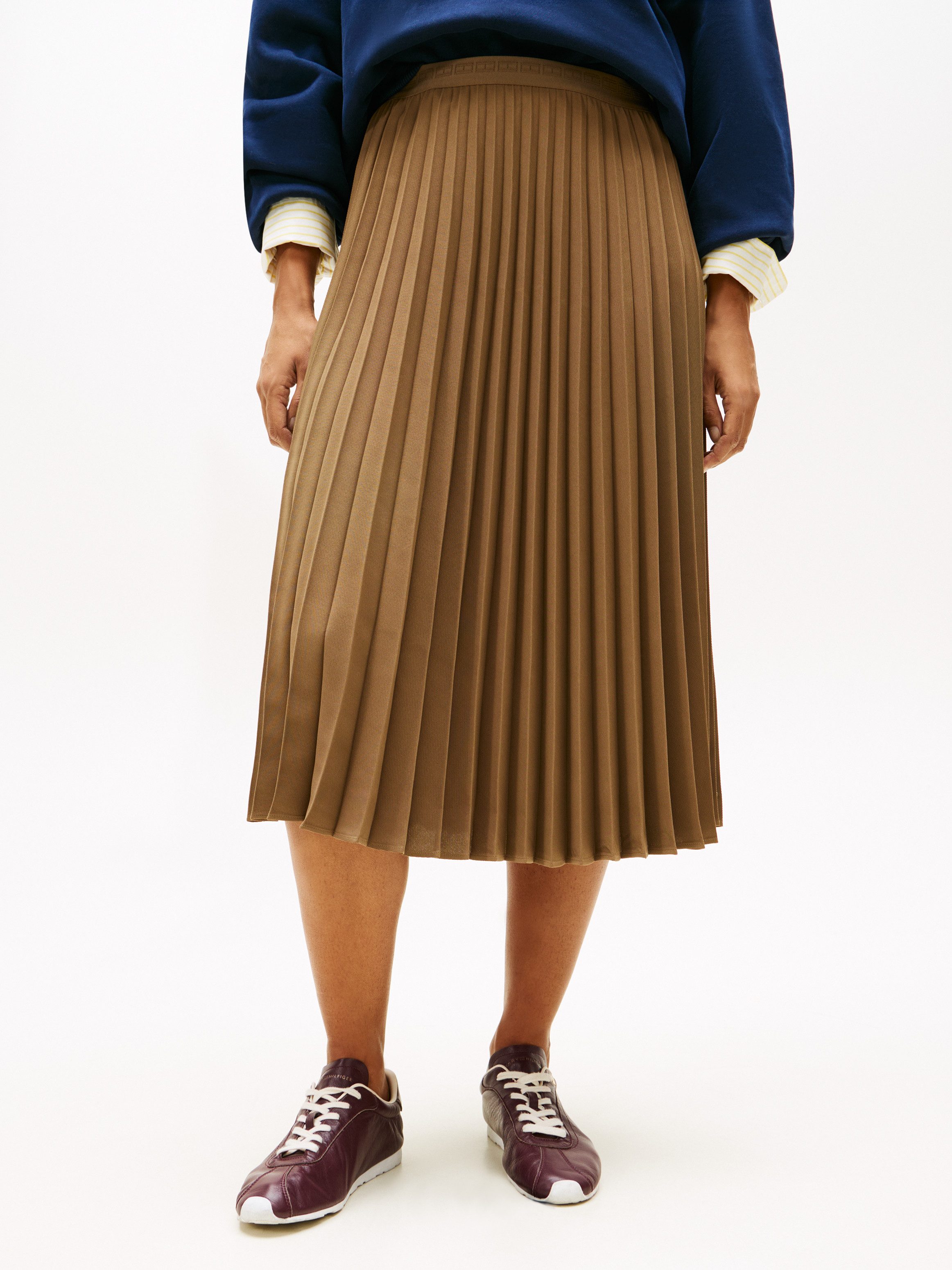 Tommy Hilfiger Plisseerock FLUID PLEATED PULL ON MIDI SKIRT günstig online kaufen