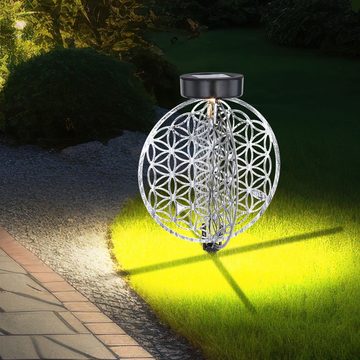 etc-shop LED Solarleuchte, LED-Leuchtmittel fest verbaut, Warmweiß, Solar Lampe Outdoor Solarleuchte orientalisch LED Garten Laterne