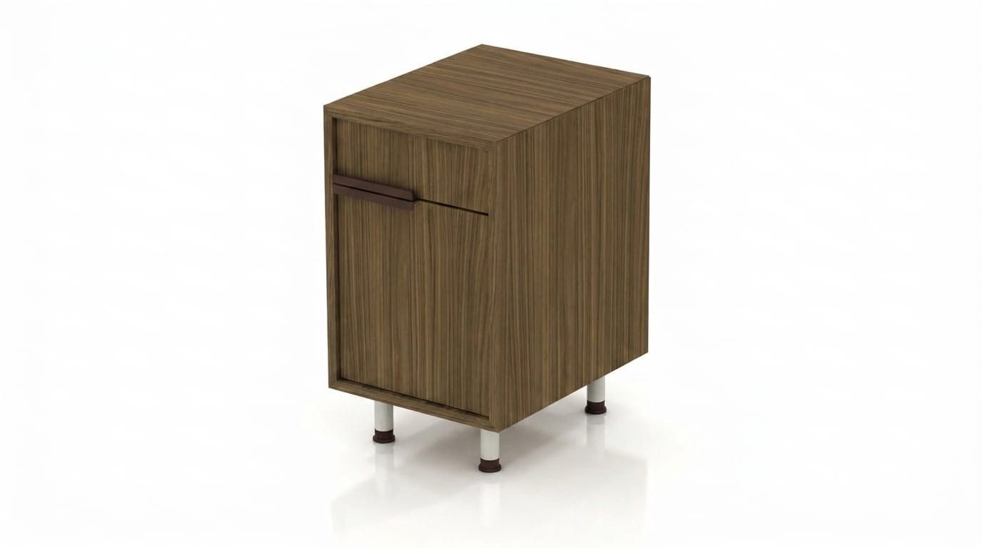 Xlmoebel Kommode Hochwertige Kommode Braun Holz Metall Einrichtung Möbel (1-tlg)