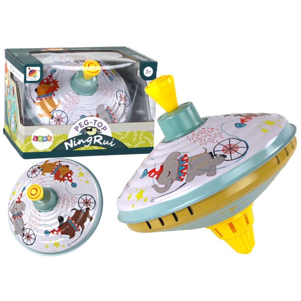 LeanTOYS Kreisel Metallkreisel Zirkus Traditionelles Spielzeug