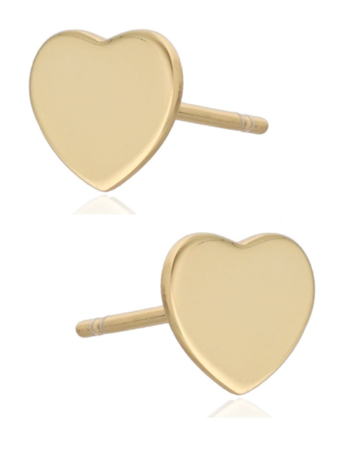 Paar Ohrstecker Klassische goldene Herzohrringe für unvergessliche Momente