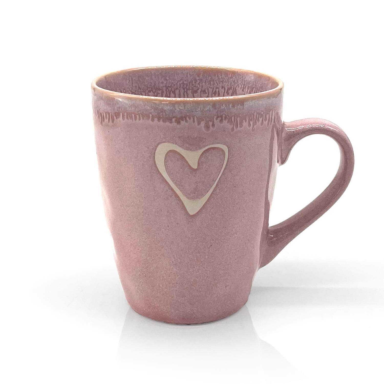 MEA LIVING Tasse MEA living STONEWARE Becher mit Henkel, Motiv "Herz", Stoneware