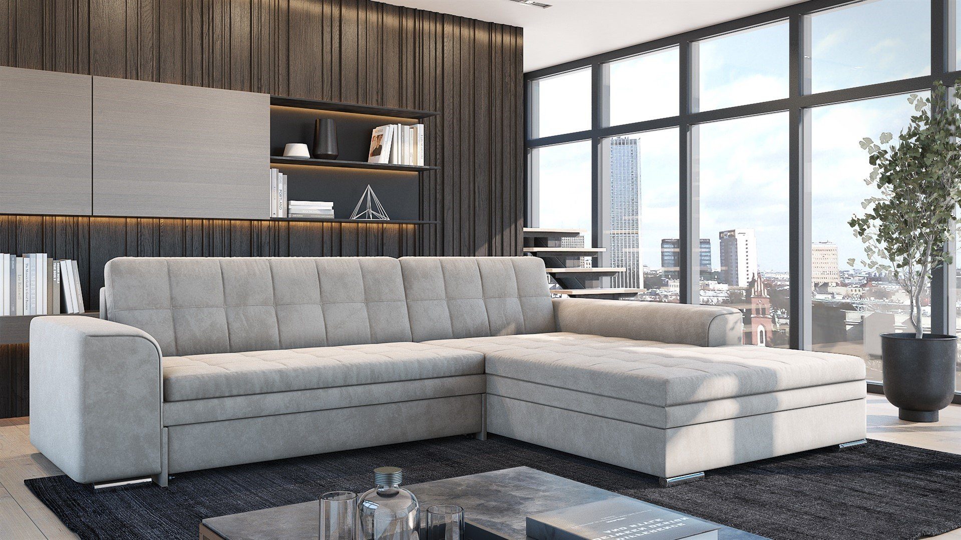 Fun Möbel Ecksofa Sofa SARRA Ottomane günstig online kaufen