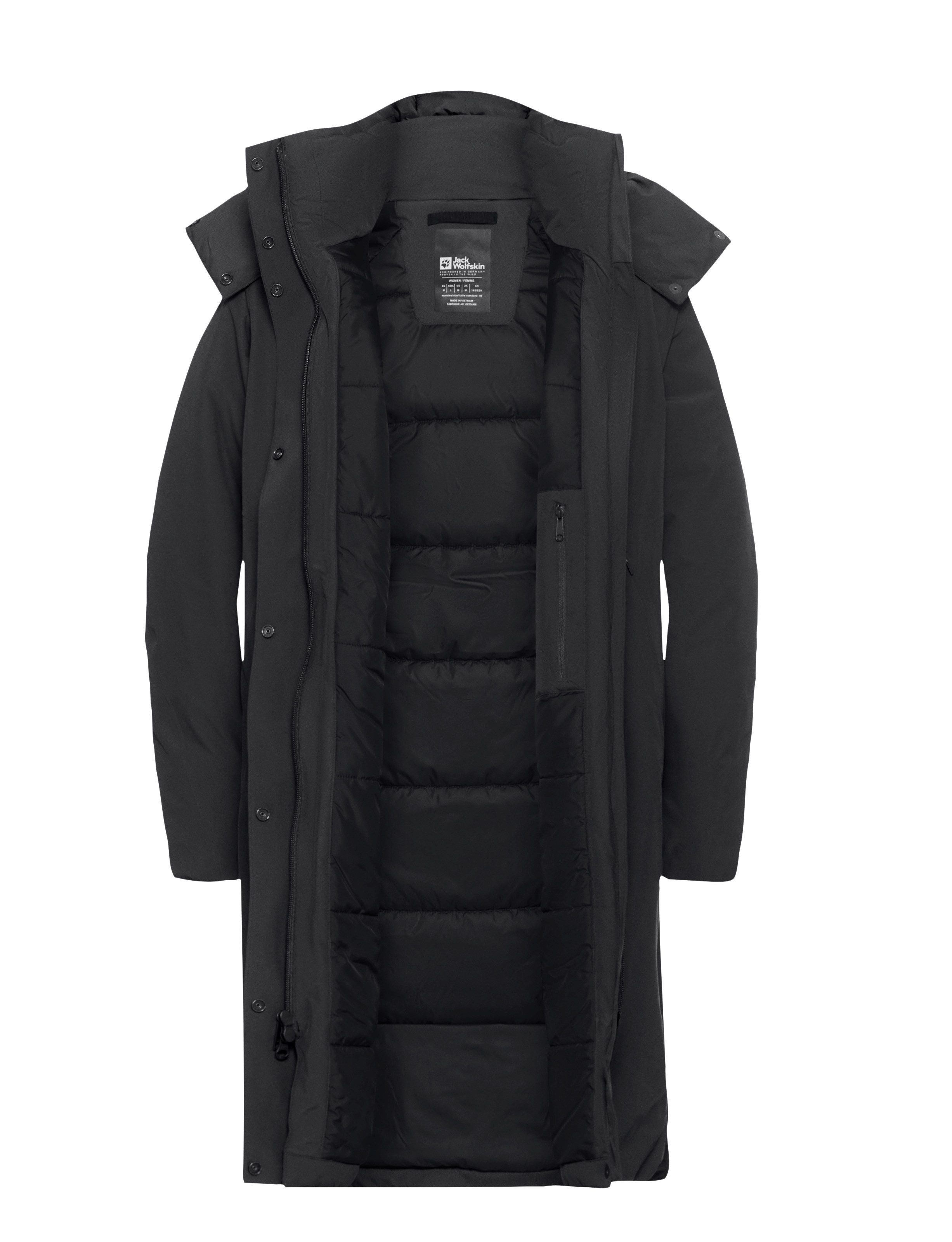 Jack Wolfskin Funktionsmantel FROST HAVEN COAT W mit abnehmbarer Kapuze, wasserdicht, winddicht, atmungsaktiv