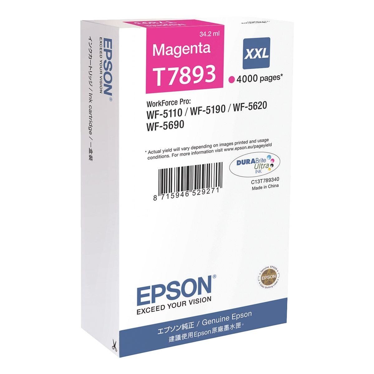 Tintenpatrone (Original magenta) Epson Druckerpatrone, T7893