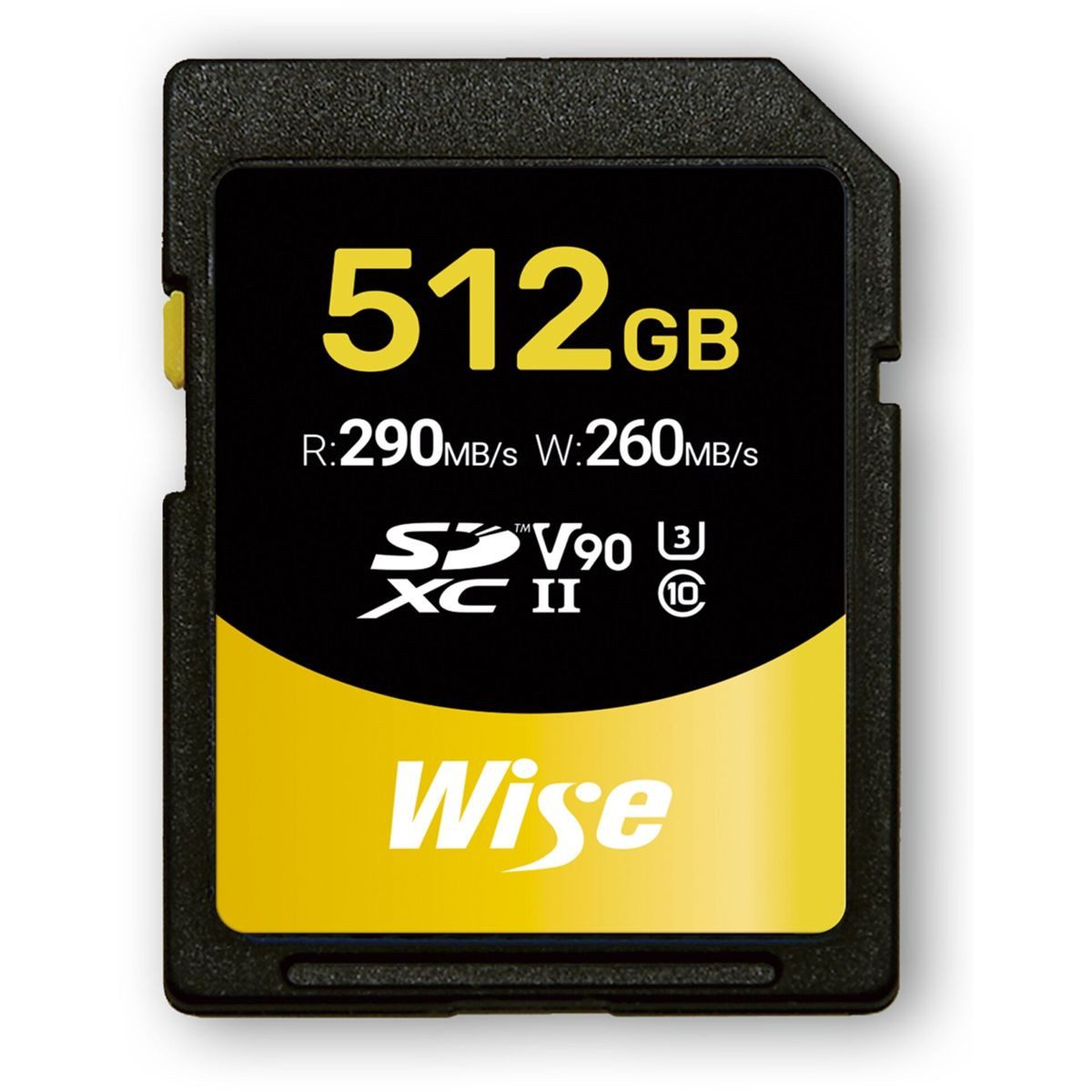 Wise SDXC UHS-II V90 512GB R:290MBs / W:260MBs Speicherkarte