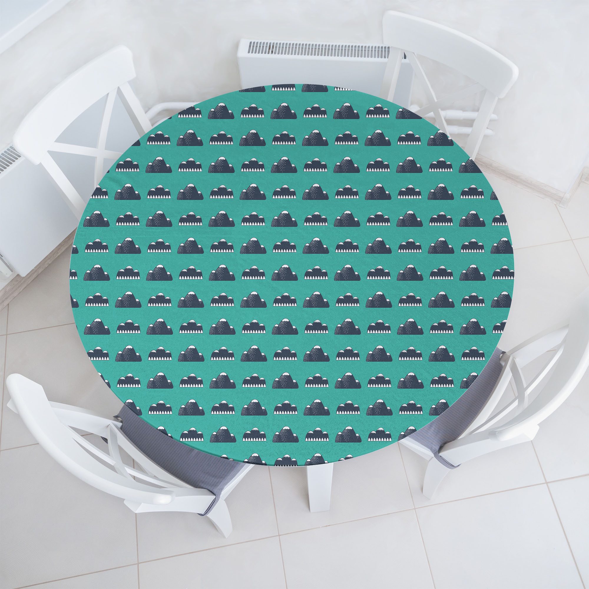 Tischdecke Rundum-elastische Stofftischdecke