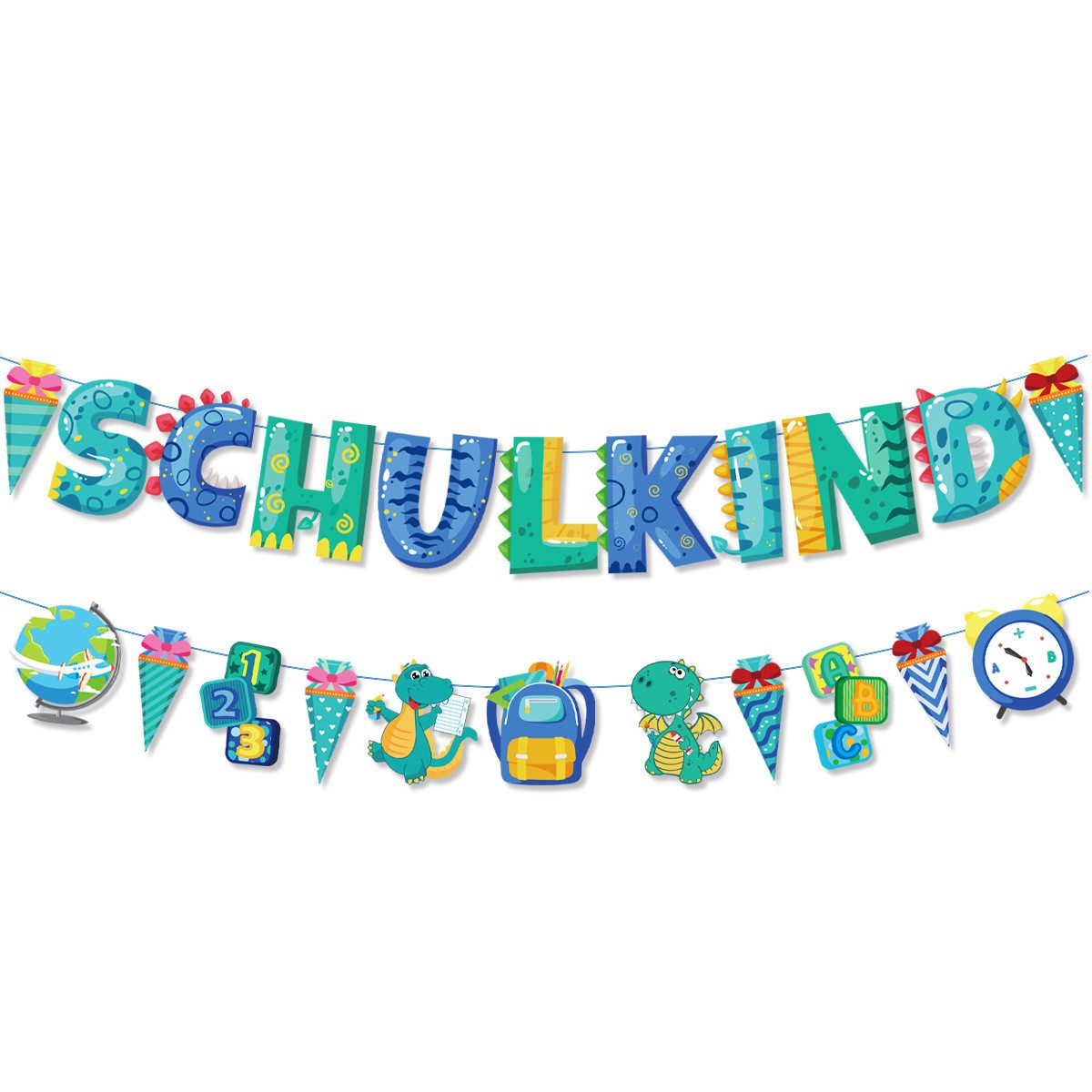 XDeer Partyanzug 1 Set Banner Schule Klassenzimmer Party Decor, Einschulung Deko Schulanfang Aufklebers Mädchen Jungen