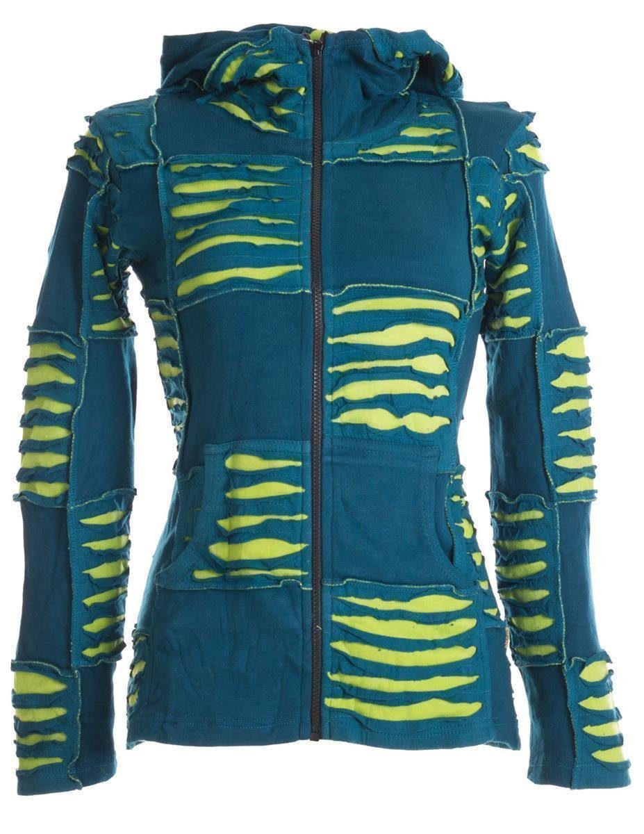 Vishes Kurzjacke Patchwork Jacke mit Cutwork günstig online kaufen