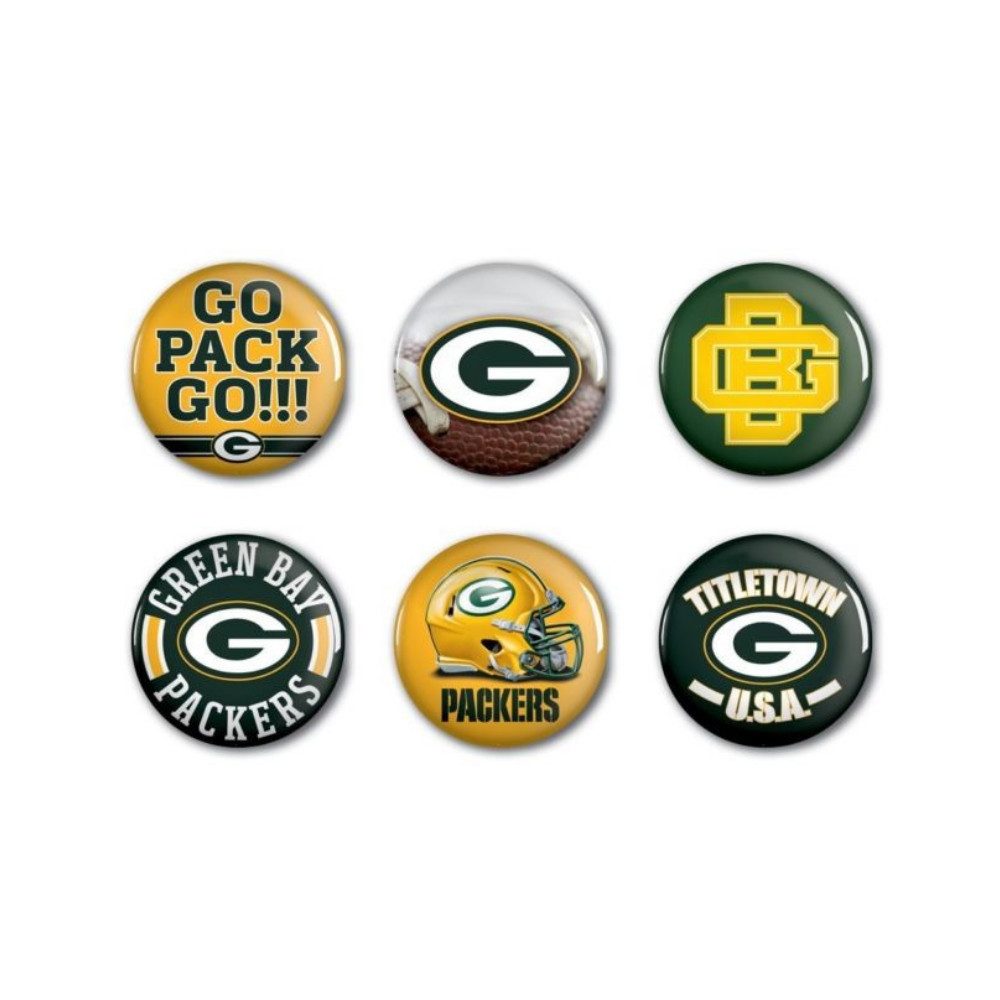 Green Bay Packers Pins Green Bay Packers Button 6er Pack