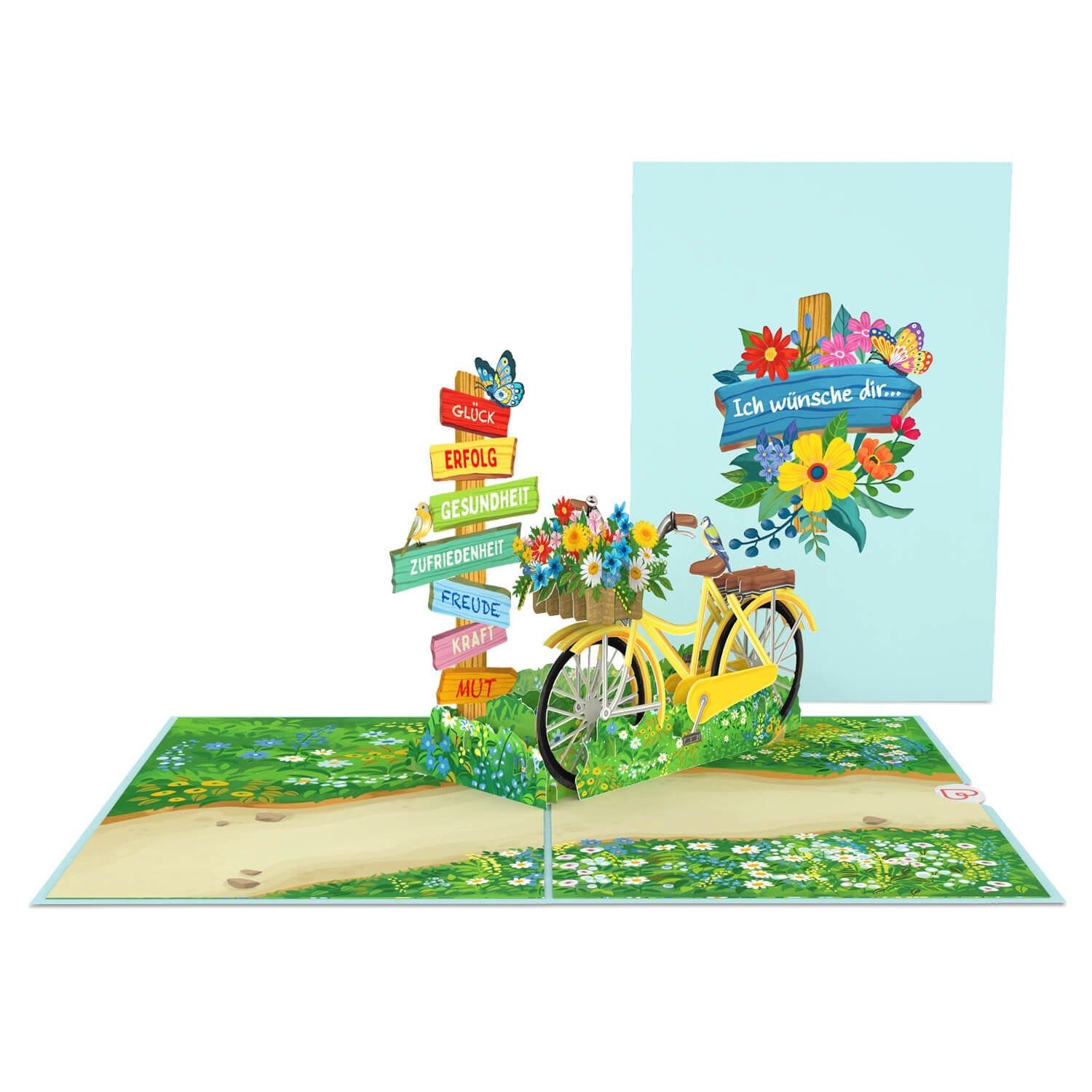 papercrush Geburtstagskarte Gute Wünsche Pop-Up Karte
