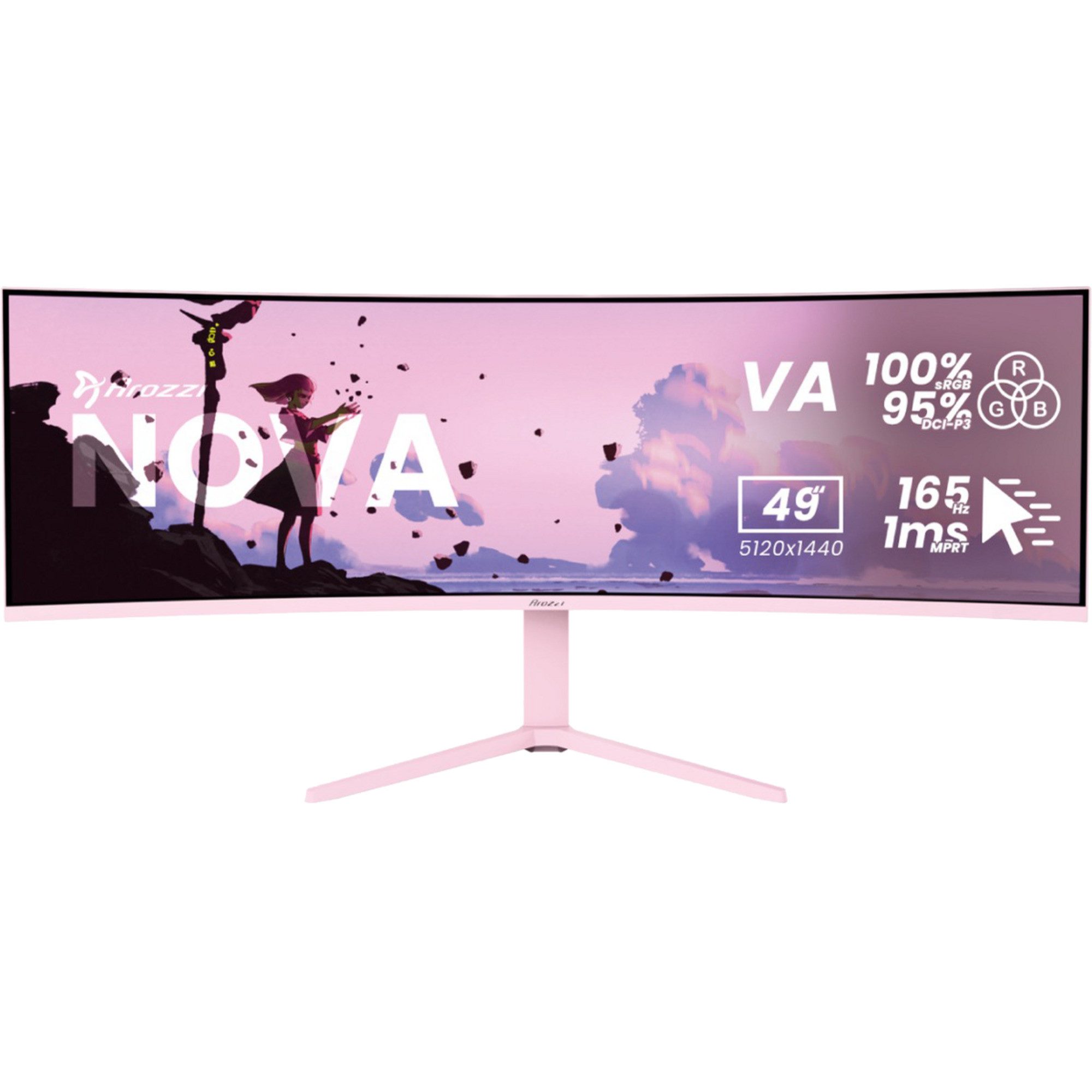 Arozzi Arozzi Nova 49TUW165, Gaming-Monitor, (UWQHD, VA, TFT-Monitor (5120 x 1440 px)