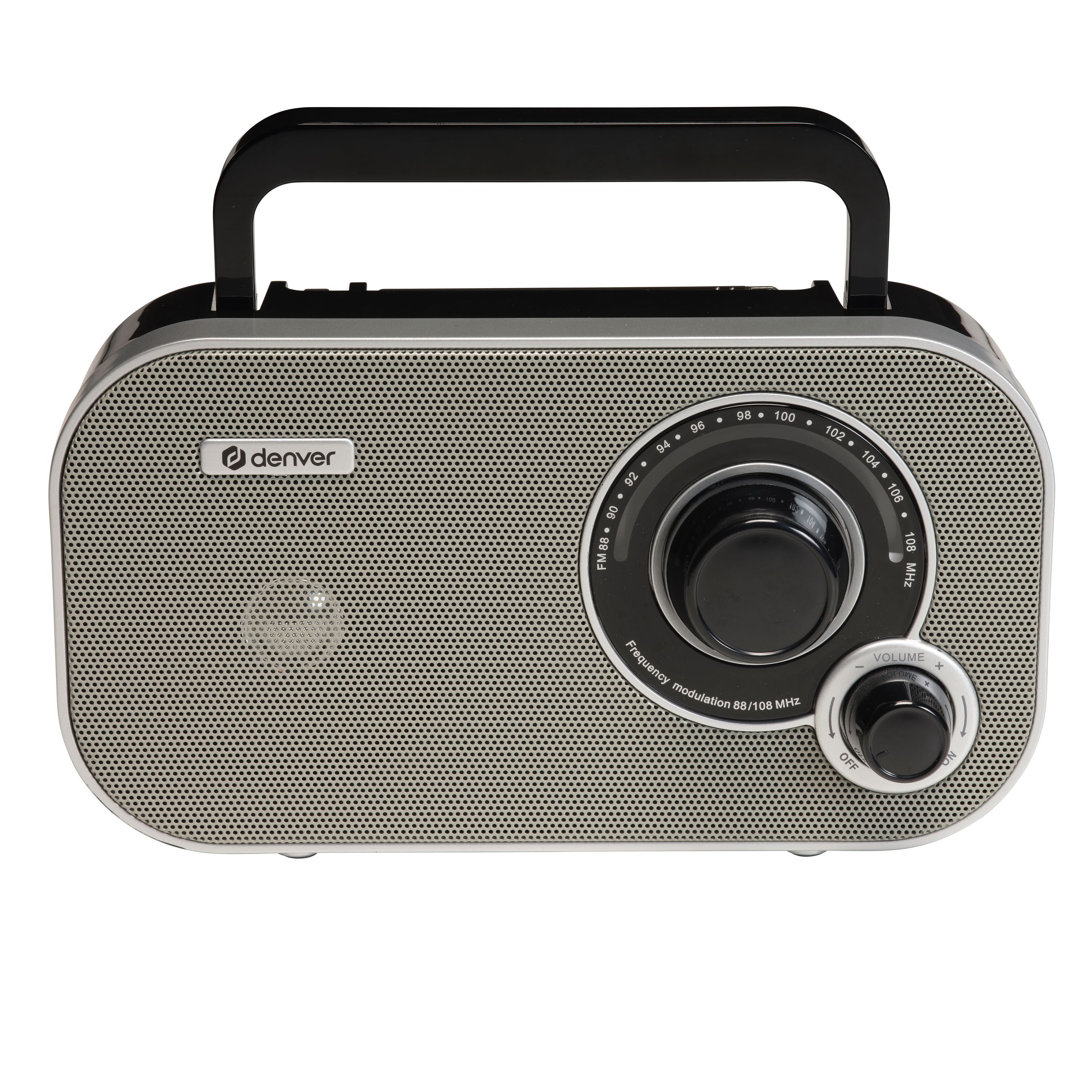 Denver TR-51GR Radio (FM-Radio mit analogem Tuning, 1 W, Analoges Tuning, tragbar, wahlweise netzbetrieb oder akkubetrieb)