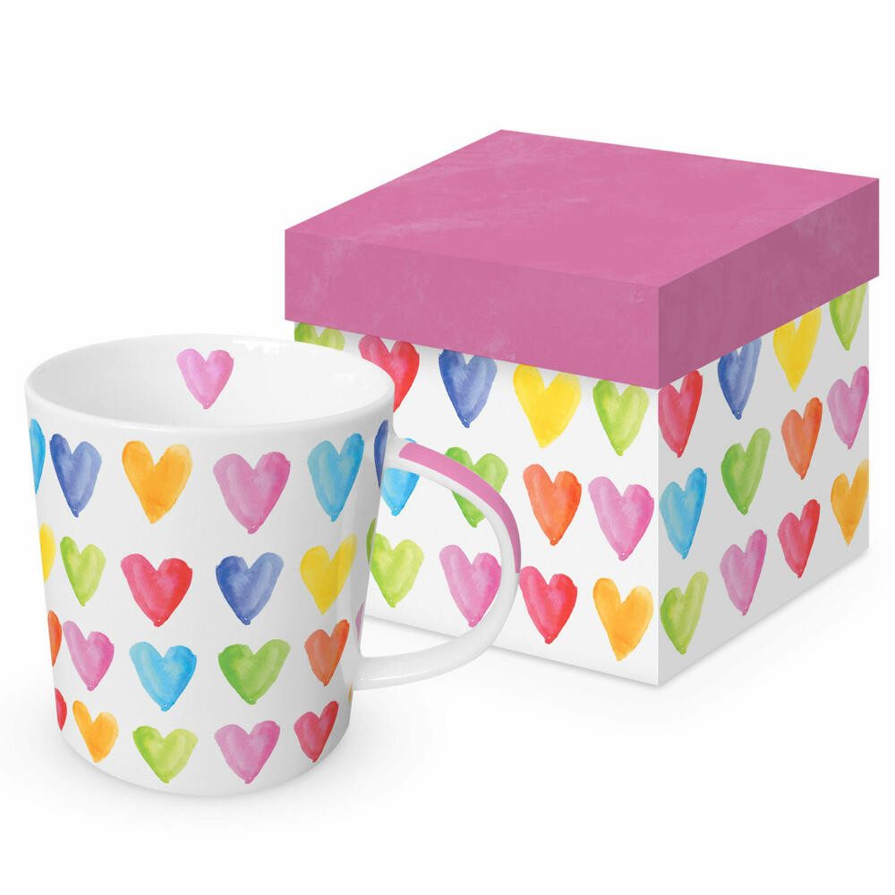 PPD Tasse Aquarell Hearts Trend Mug, 400 ml, Keramik