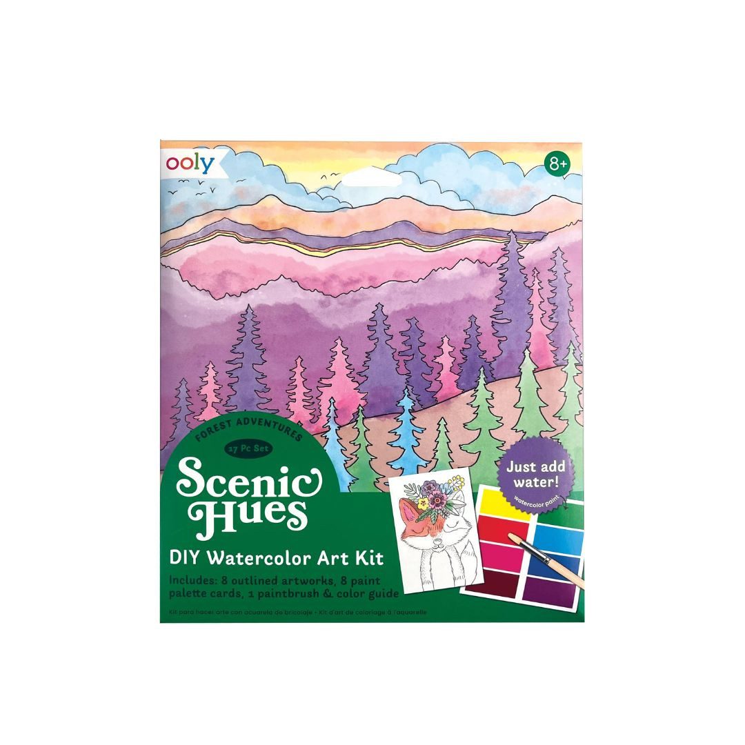 suebidou Malvorlage D.I.Y. Aquarell-Kunst-Kit 'Scenic Hues - Waldabenteuer'
