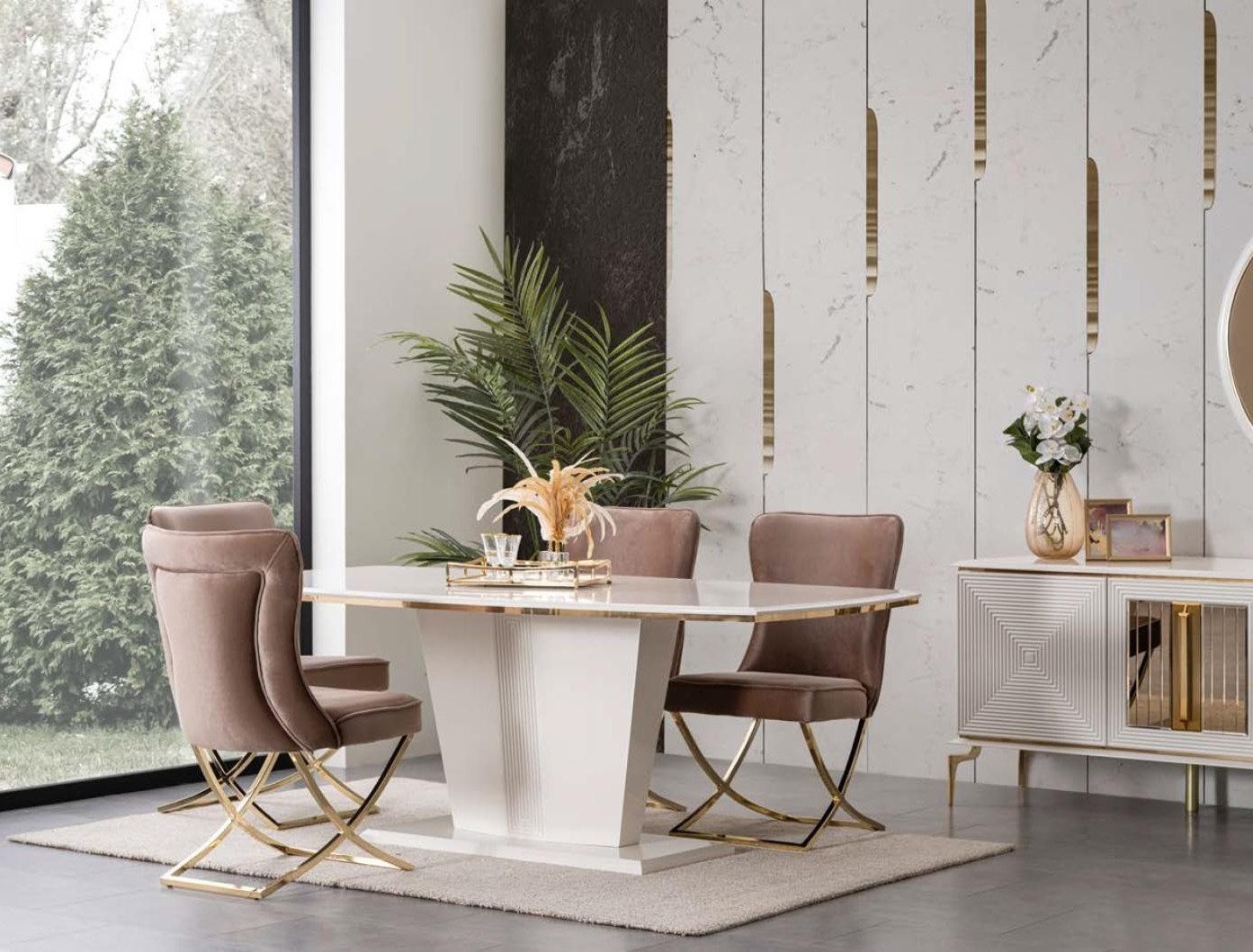 Xlmoebel Esstisch Moderner Säulentisch für das Esszimmer in elegantem Design (1-St), Made in Europa