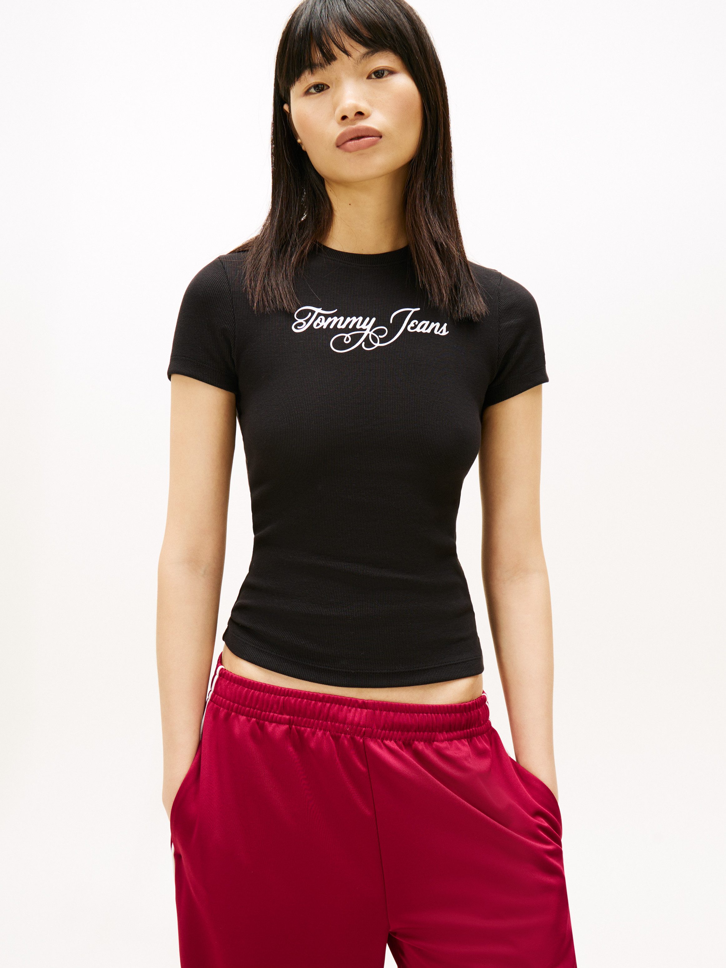 Kurzarmshirt TJW SLIM ESS LOGO 1 RIB TEE EXT