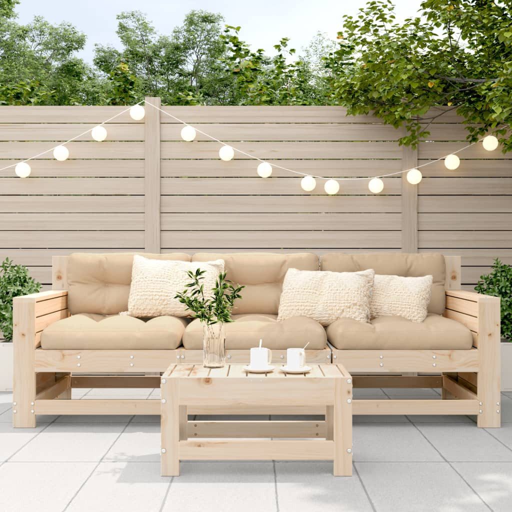 vidaXL Sofaelement Gartenhocker 62x30x32 cm Massivholz günstig online kaufen
