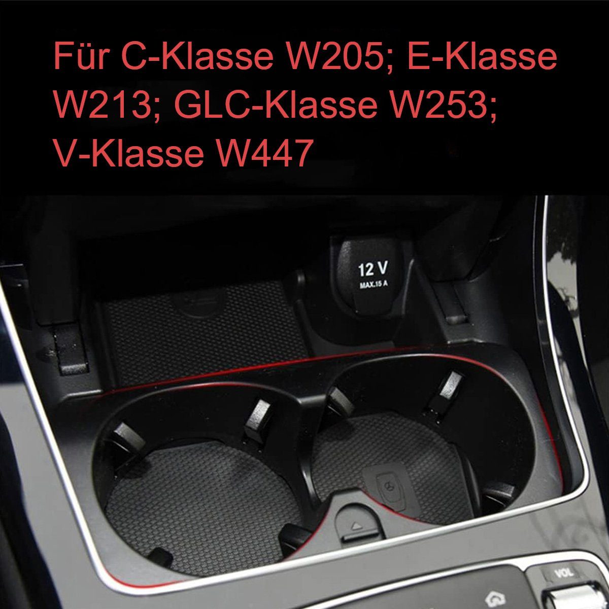 götäzer Becherhalter Mercedes-Benz C-Klasse E-Klasse Getränkehalter in der  Mittelkonsole, Getränkehalter in der Mittelkonsole fur W205, W213  Modell-A2056800691