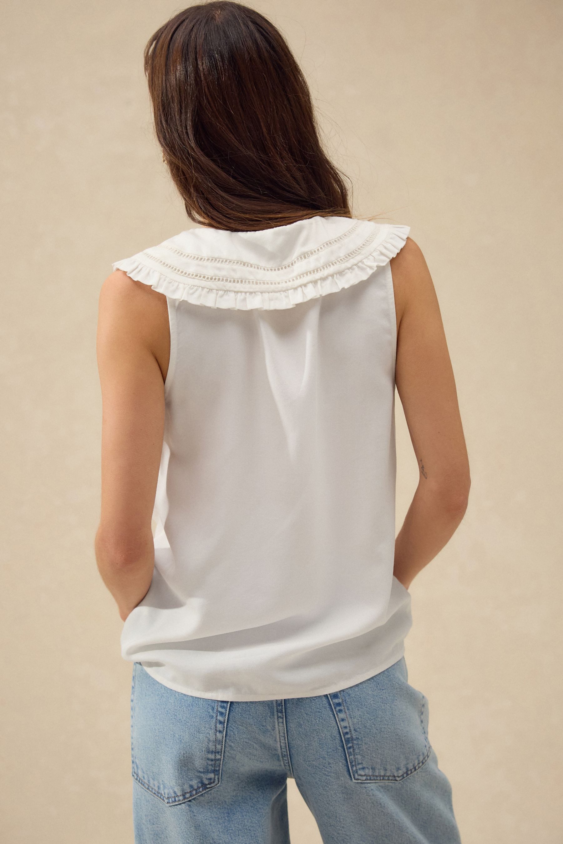 Next Blusentop Ärmellose Oversized Fit Bluse günstig online kaufen