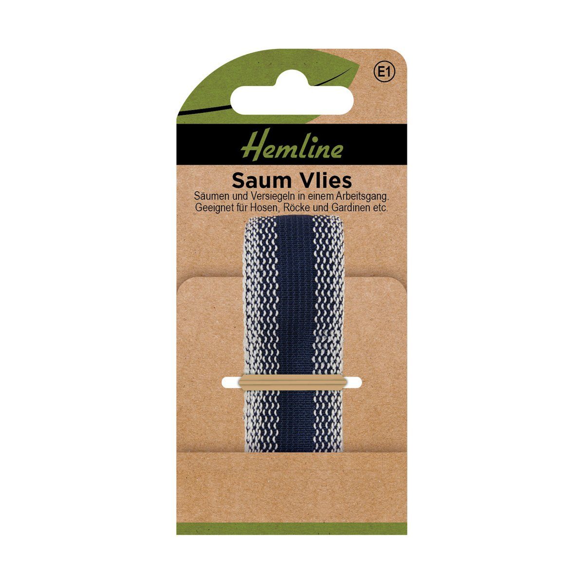 Hemline Stoff Saum-Vlies navy 2 m