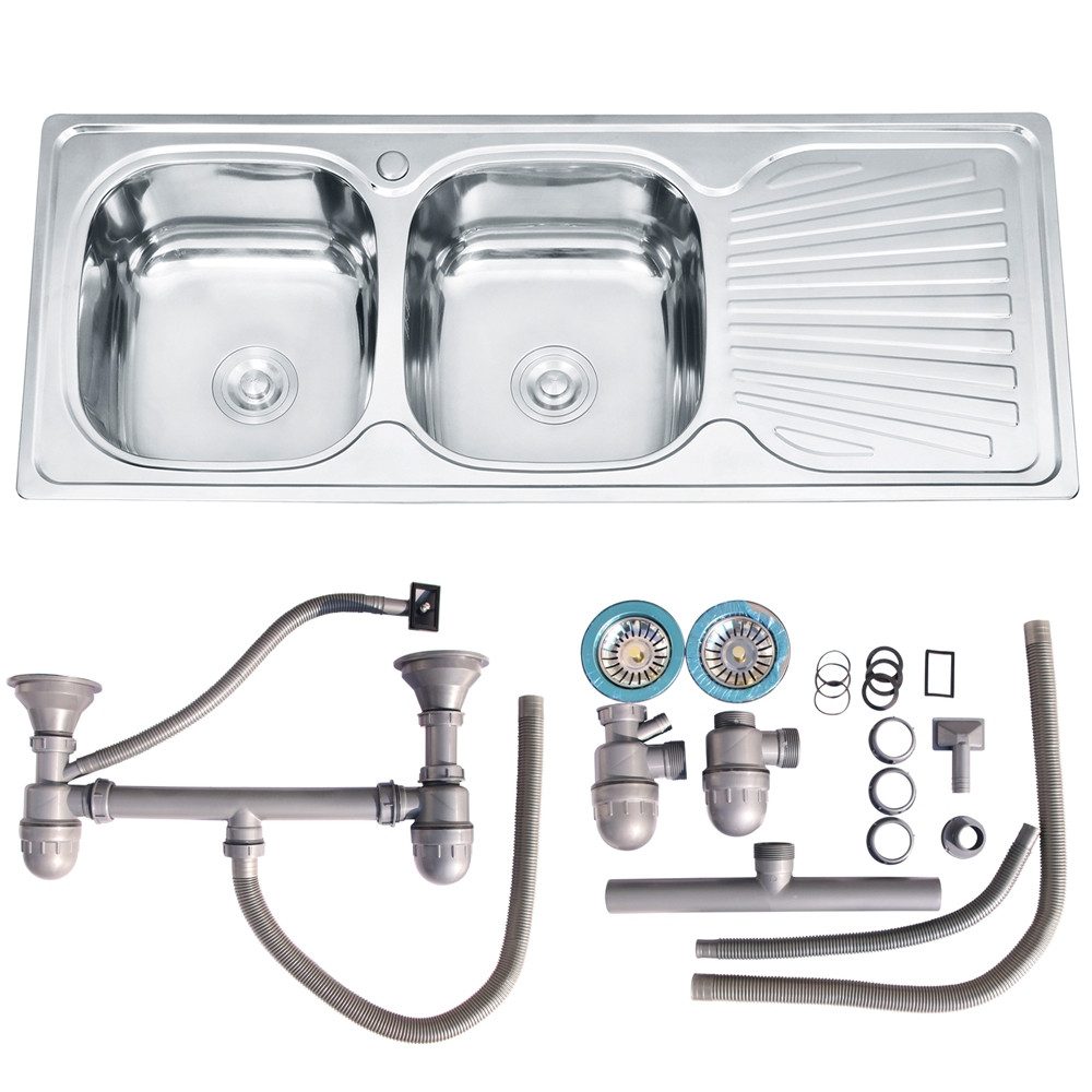 Melko Einbauspüle Edelstahlspüle Küchenspüle Einbauspüle 120CM Edelstahl, R günstig online kaufen