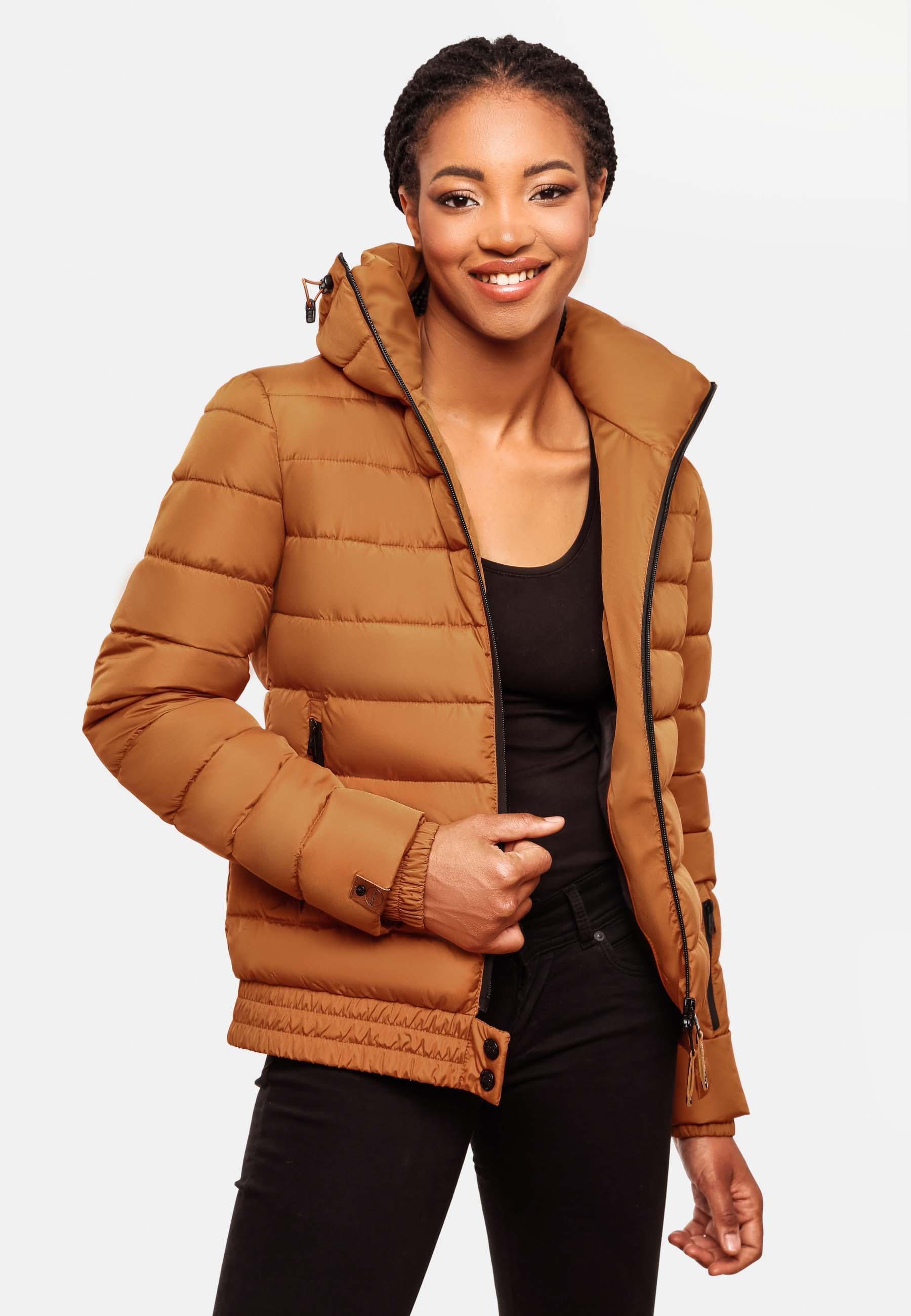 Marikoo Steppjacke Poison stylische Damen Winterjacke mit hohem Kragen