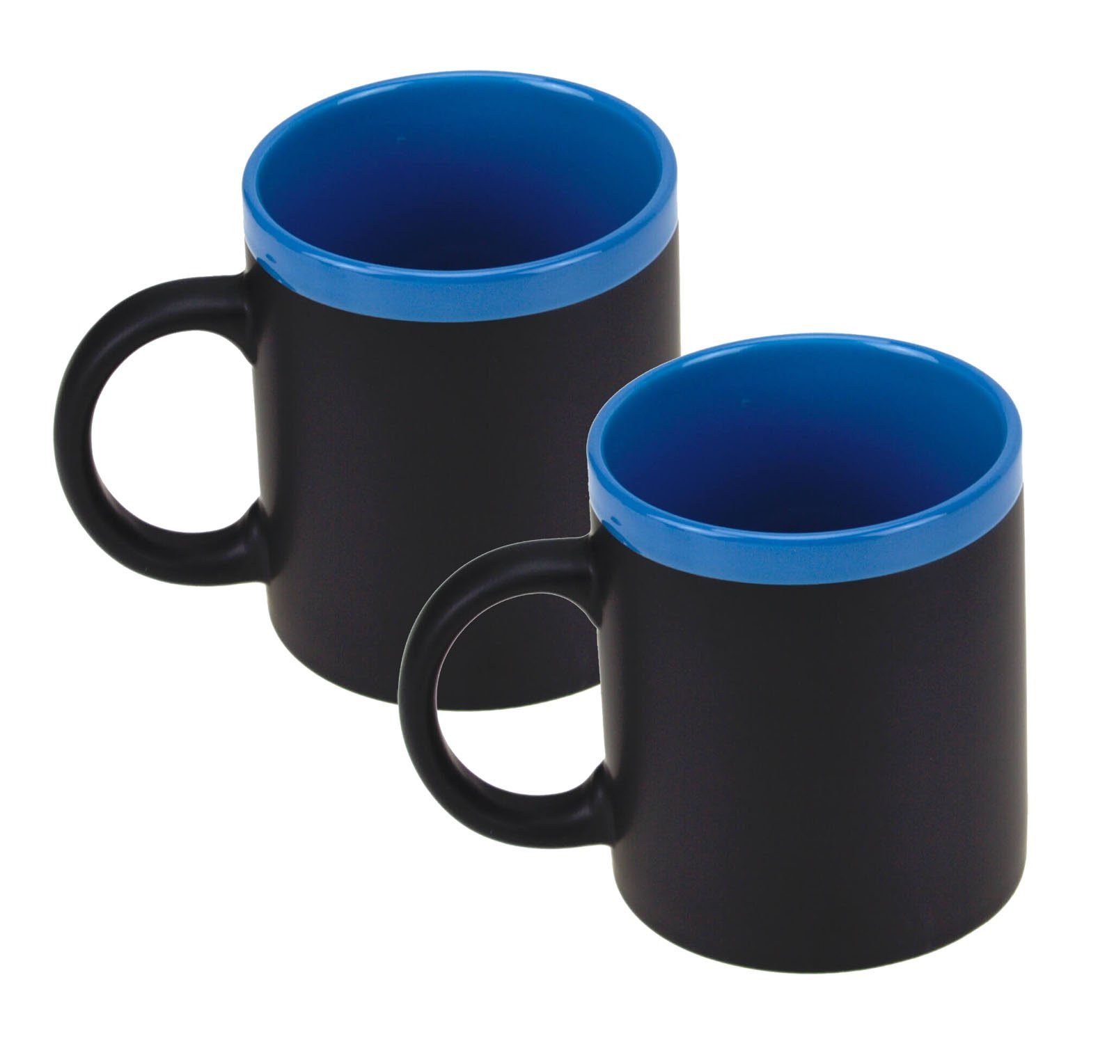 blau, Tasse Set Blue beschreibbare Kaffee 2er the Kreide Keramik - of Tasse Out Memo Farbe: