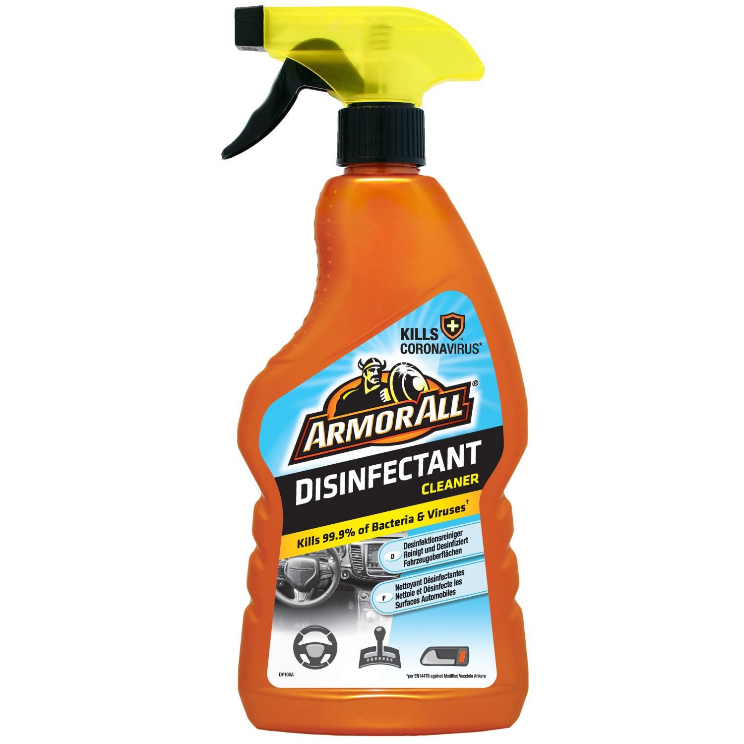 Armor All 2in1 Desinfektionsspray 500ml Desinfektion + Reinigung Oberflächen-Desinfektionsmittel (Flächendesinfektion Reinigungsmittel Auto Reinigung + Desinfektion)
