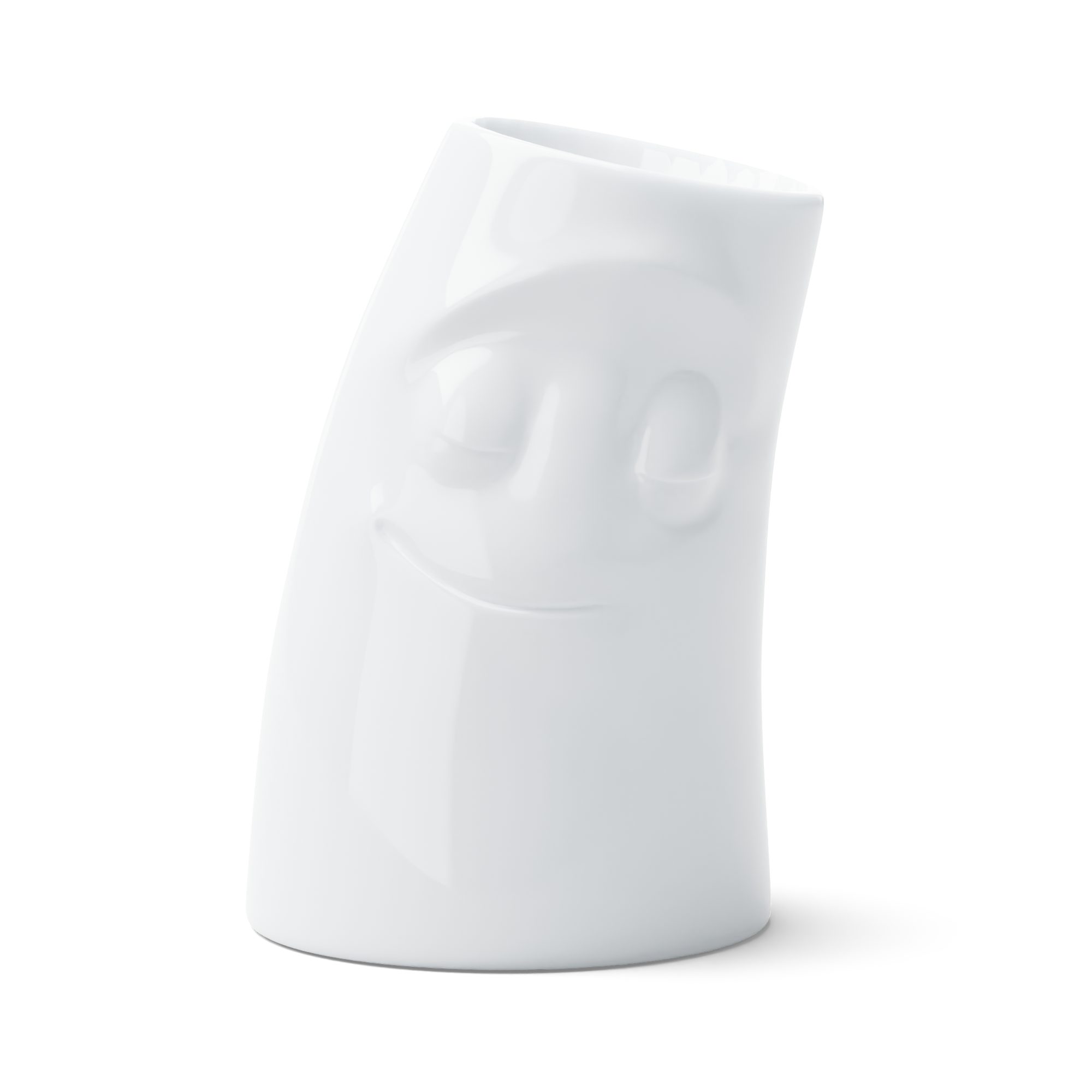 FIFTYEIGHT PRODUCTS Kerzenständer FIFTYEIGHT Kerzenschmusi "Verschmust", (großer Kerzenhalter, weiß) (1 Stück Kerzenhalter inkl. 1 Stück Teelicht), spülmaschinenfest