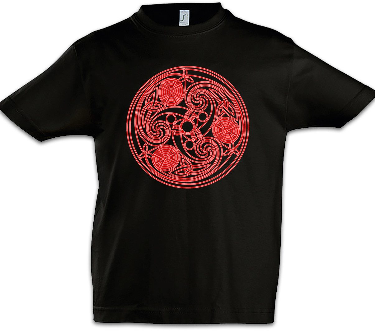 Print-Shirt Mandala IX Kinder T-Shirt Celtic Kelten Yantra Hinduism Buddhism