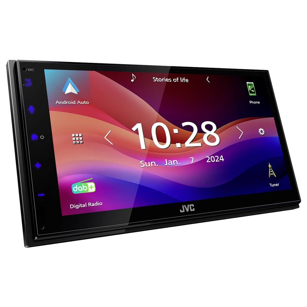 JVC Doppel-DIN Moniceiver Android Auto™, Apple CarPlay, Anschluss für Autoradio