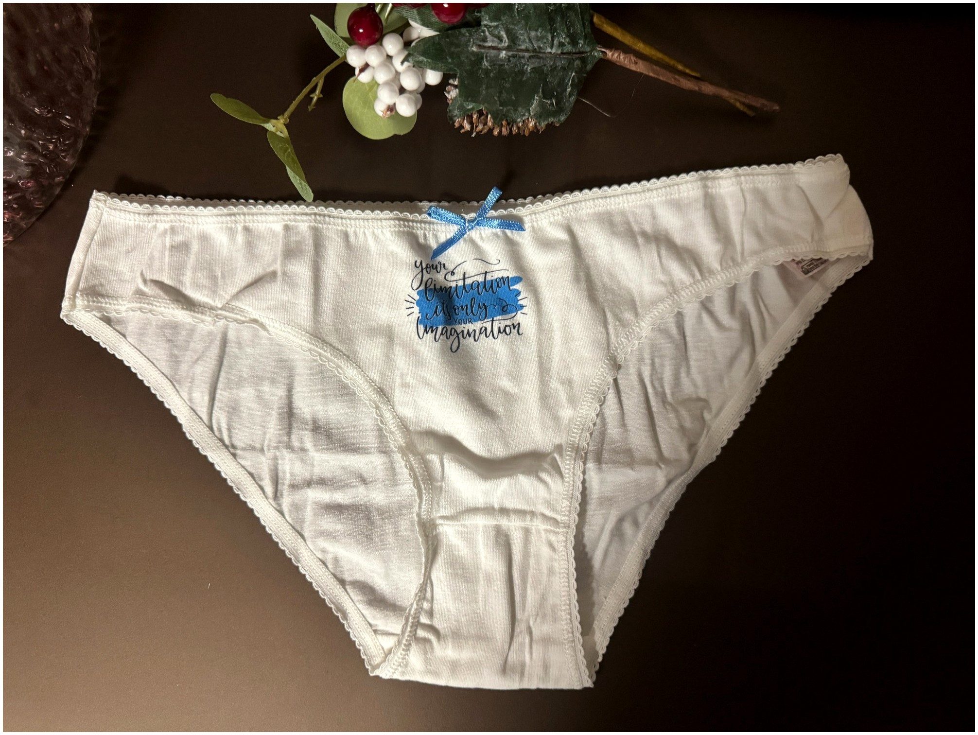 Slip Damen Slip 7er Pack – Gemustert, Baumwolle, Mit Schleifchen