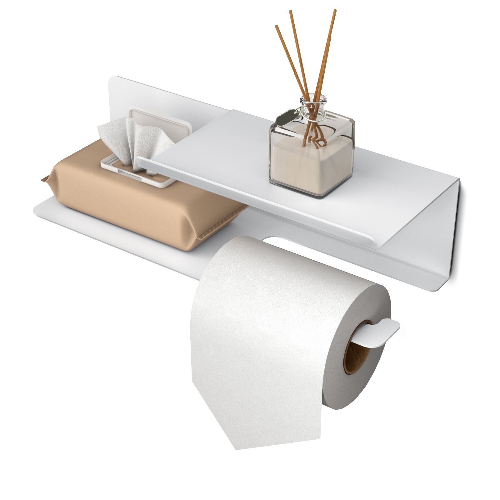 Rainsworth Toilettenpapierhalter Weiß