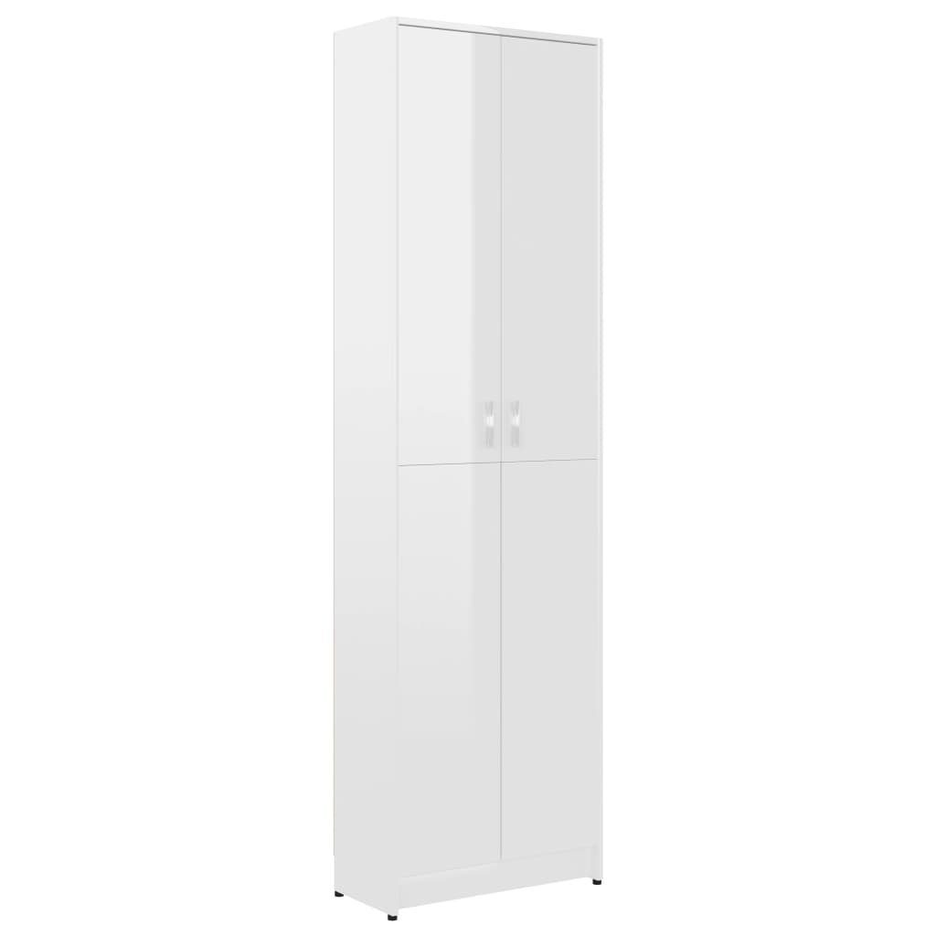 möbelando Hochschrank 2 25x55x189 Türen cm) in (LxBxH: mit Hochglanz-Weiß 3002978