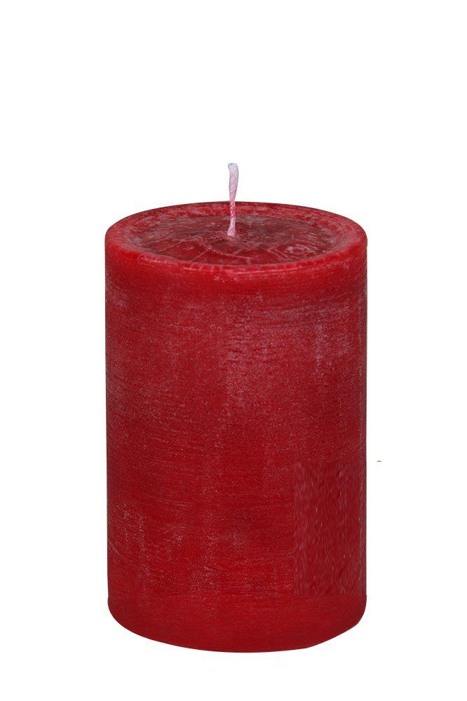 Jaspers Kerzen Rustic-Kerze Nordische Reifkerzen antik-rot Ø 60 x 150 mm, 1