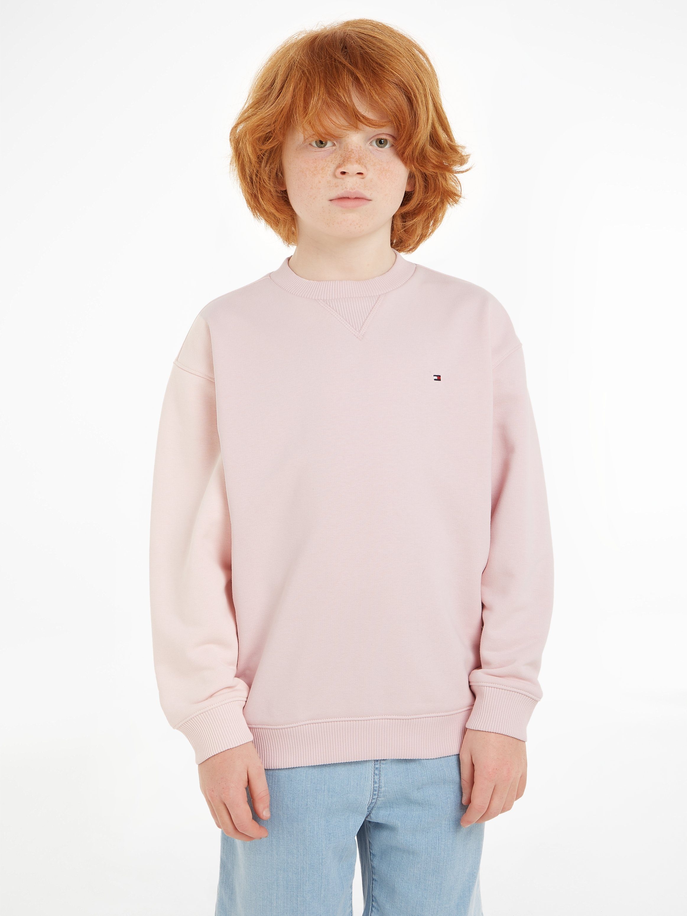 Tommy Hilfiger U TIMELESS in SWEATSHIRT Unifarbe Pink Sweatshirt Whimsy