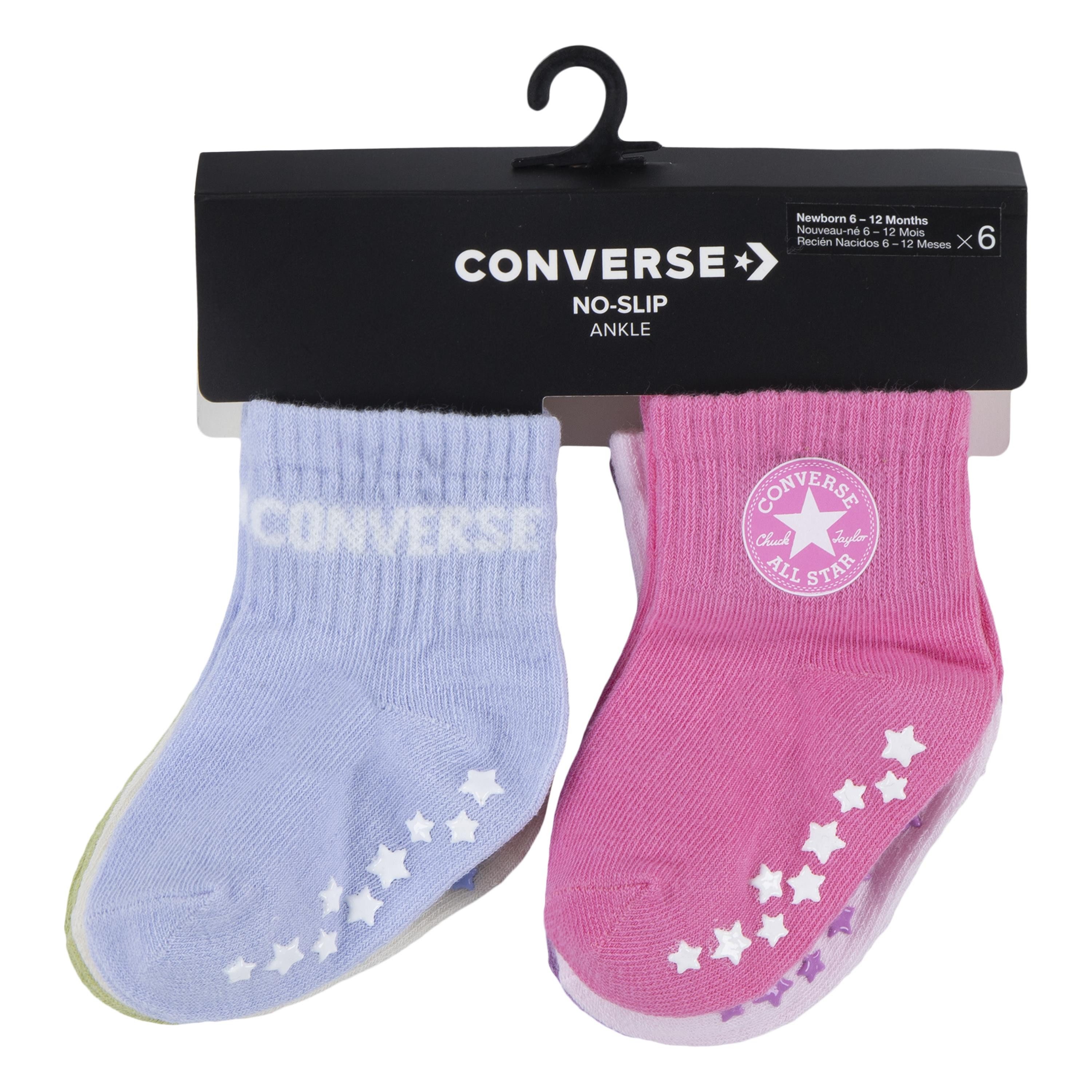 Converse Socken CHN CORE 6PK GRIP INF TOD SCKS (6-Paar) für Babys, 6 Paar im Set, mit Elasthan-Anteil