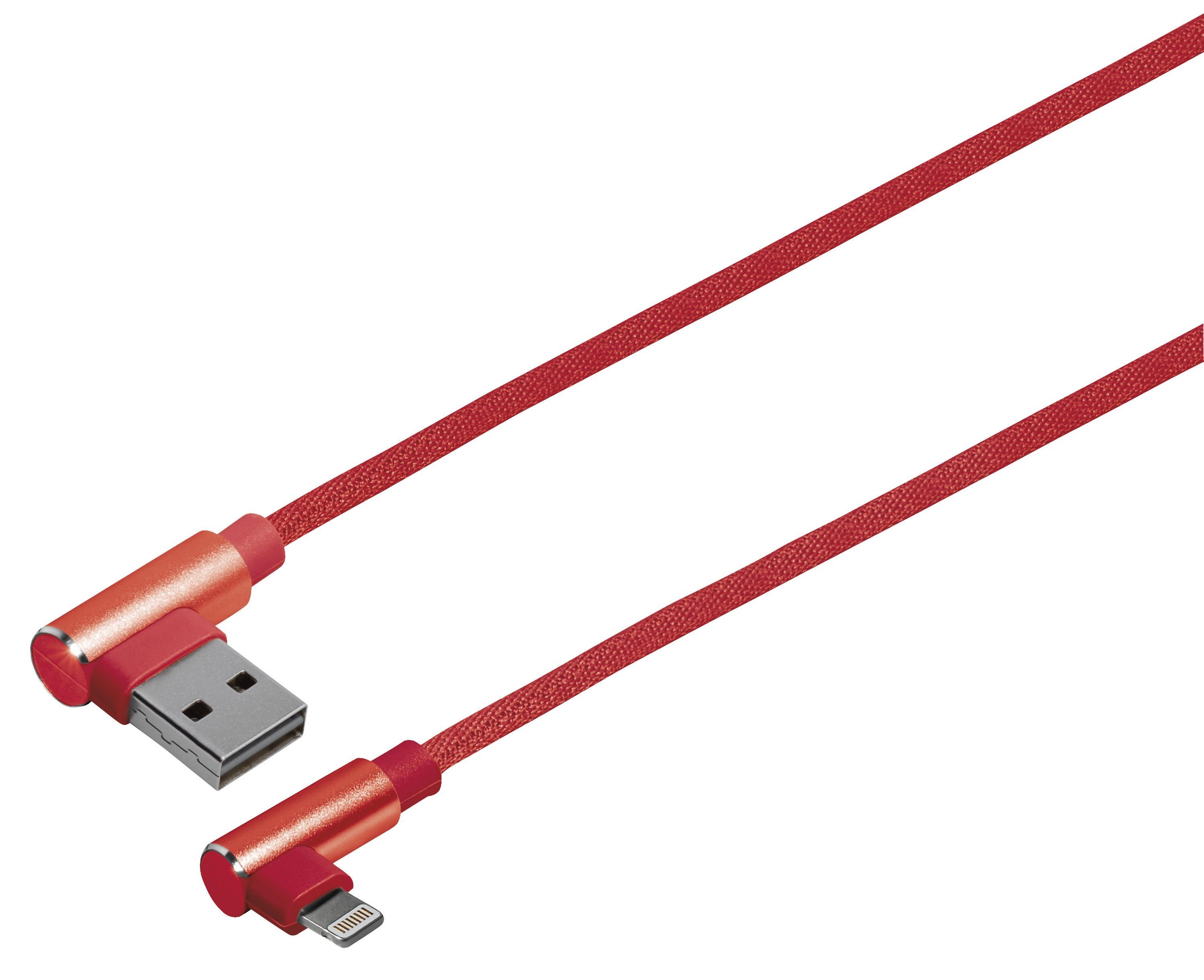 Maxtrack Smartphone-Kabel, Typ Stecker: USB Typ A gewinkeltLightning  gewinkelt, (100 cm), Hochflexibles Verbindungskabel für iPhone, iPad, iPod  (M 7 RL)